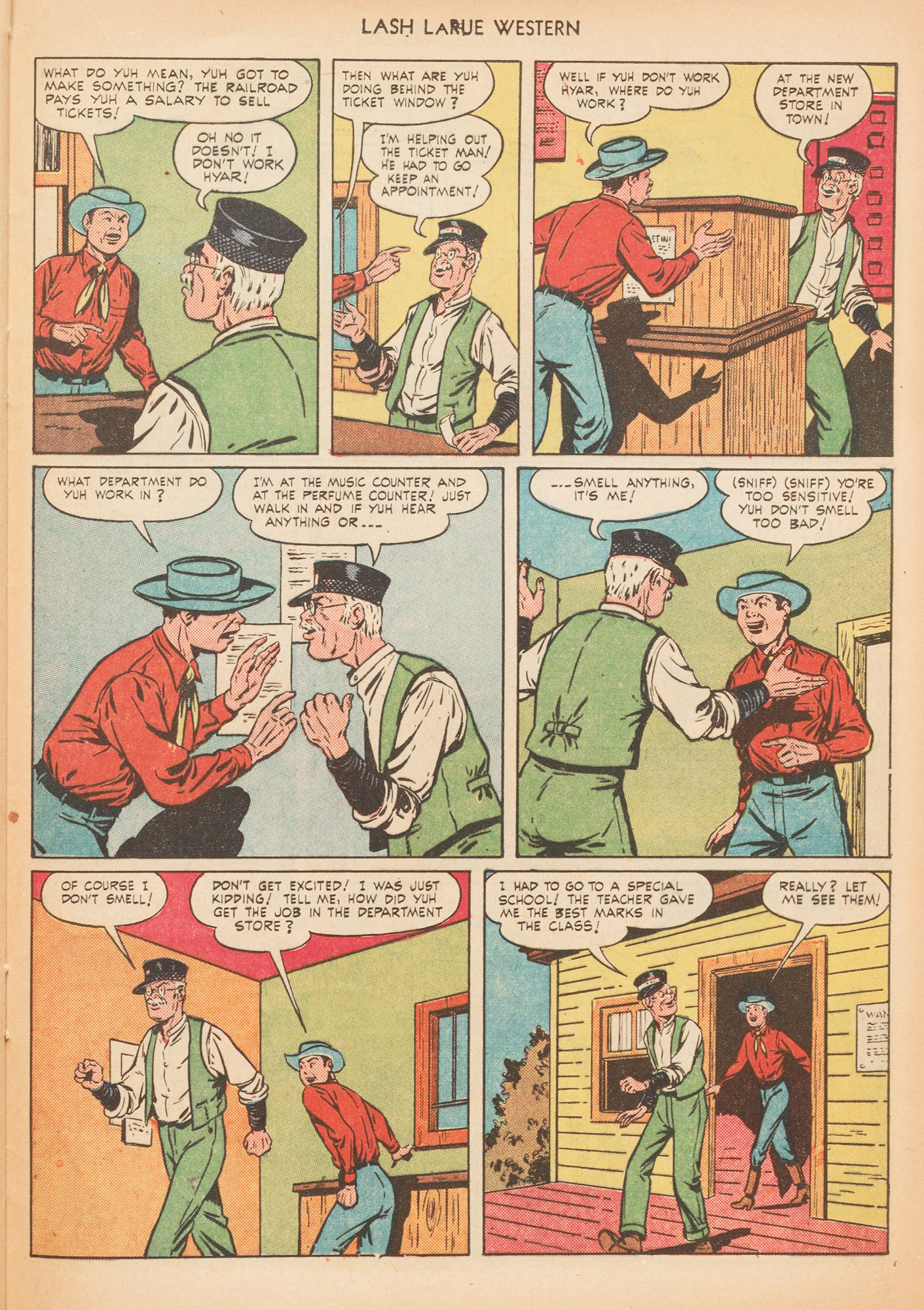 Read online Lash Larue Western (1949) comic -  Issue #10 - 37