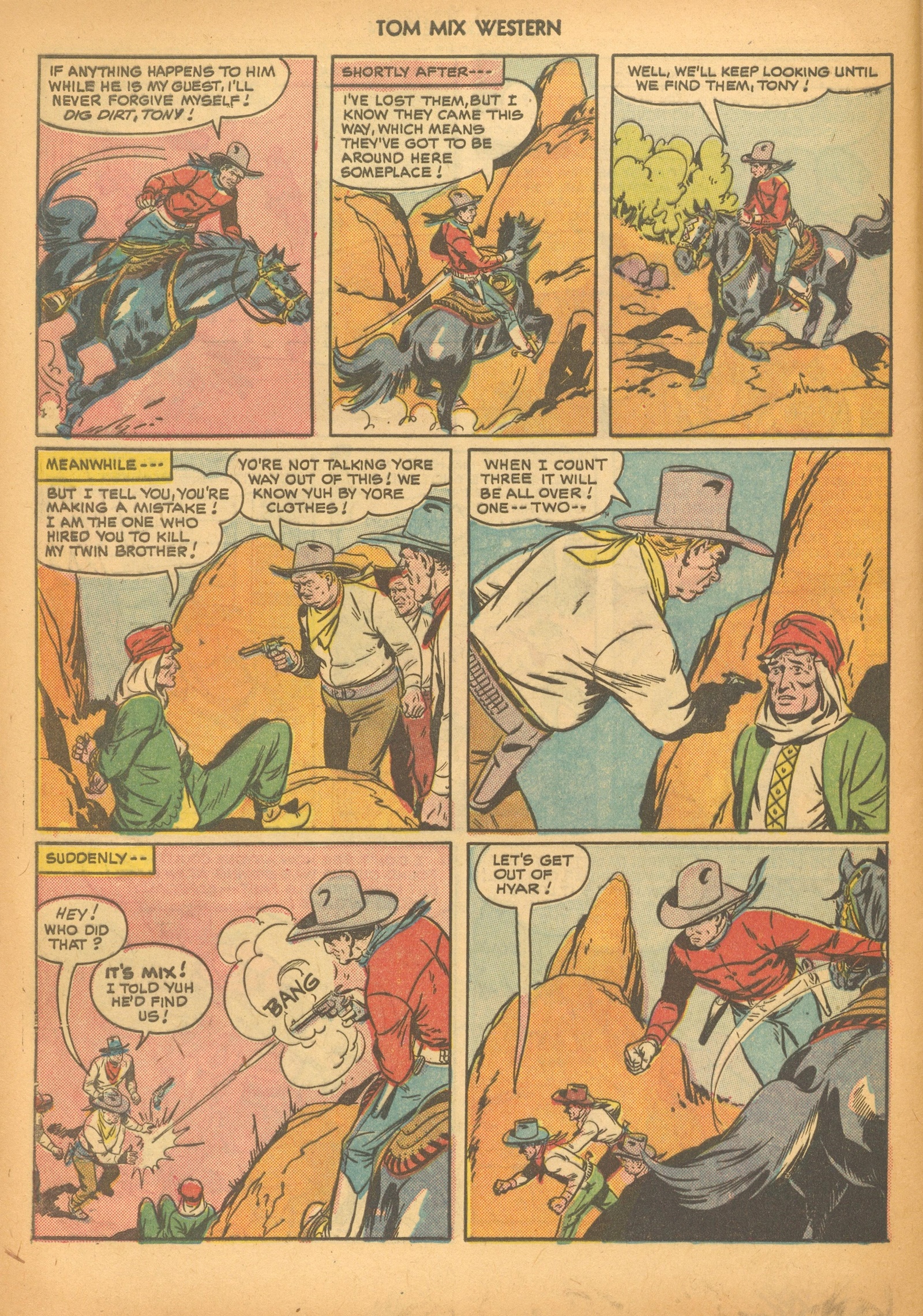 Read online Tom Mix Western (1948) comic -  Issue #33 - 48