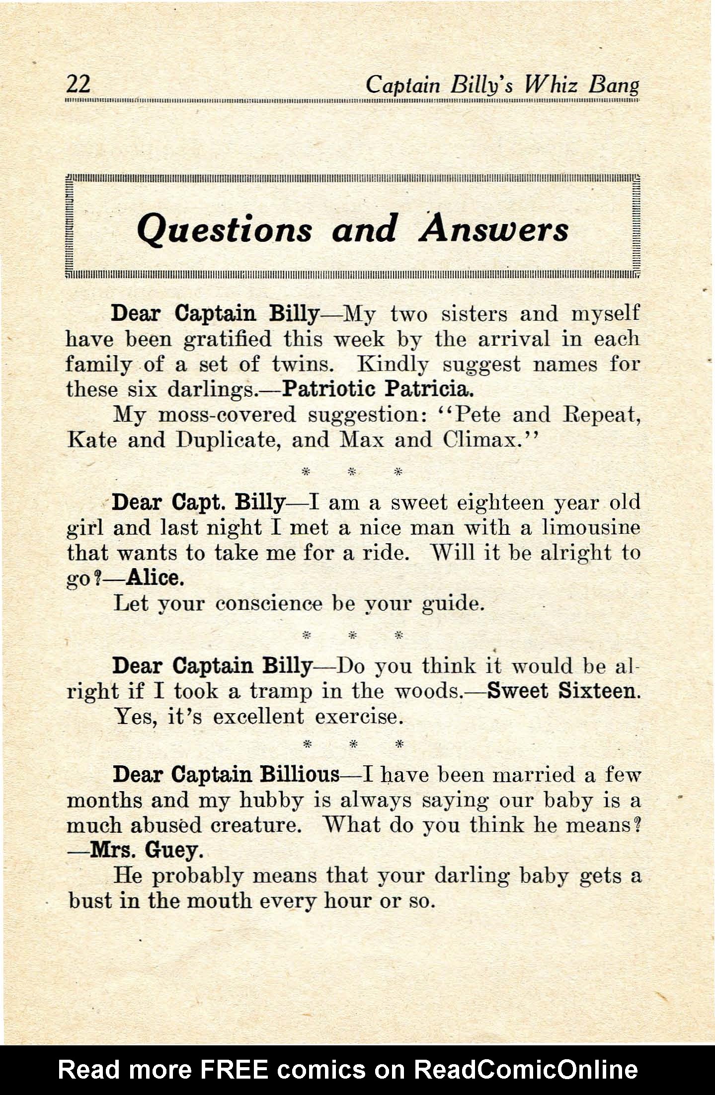 Read online Captain Billy's Whiz Bang comic -  Issue #16 - 24