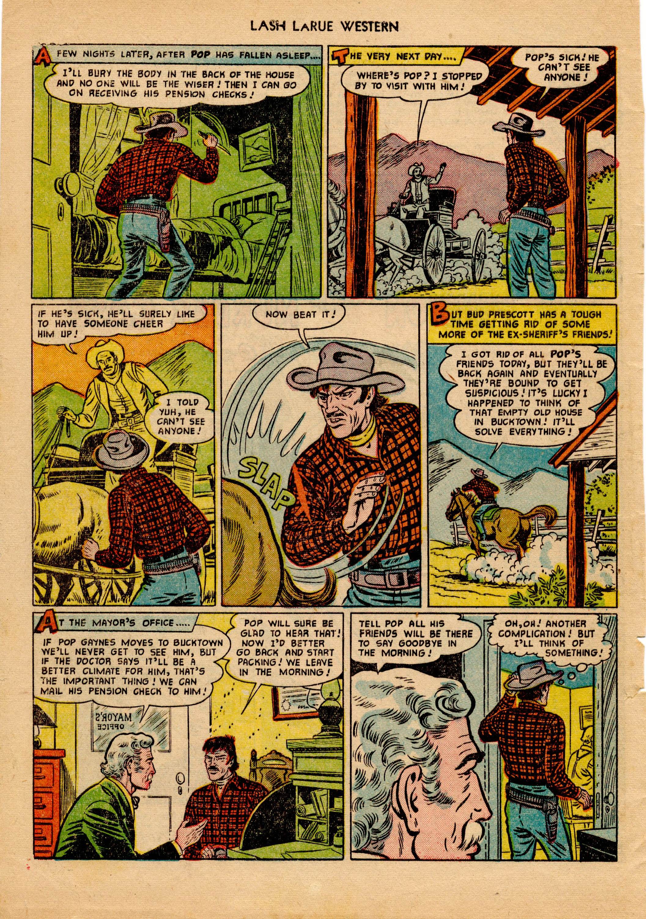 Read online Lash Larue Western (1949) comic -  Issue #18 - 3