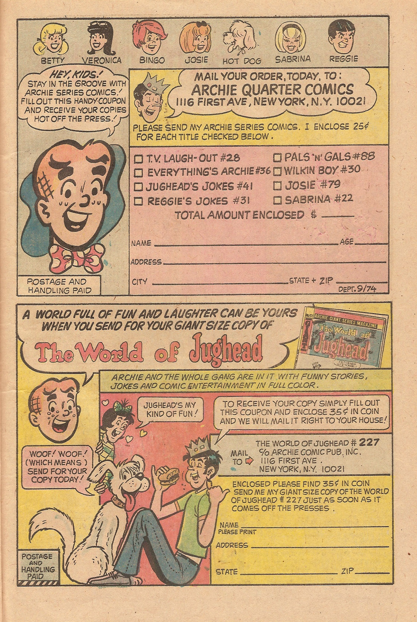 Read online Jughead's Jokes comic -  Issue #40 - 26