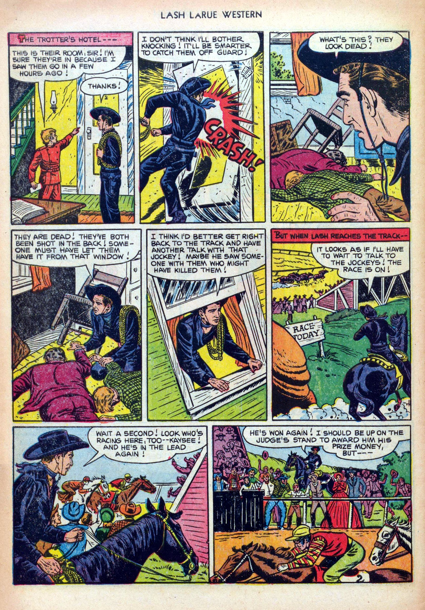 Read online Lash Larue Western (1949) comic -  Issue #25 - 32