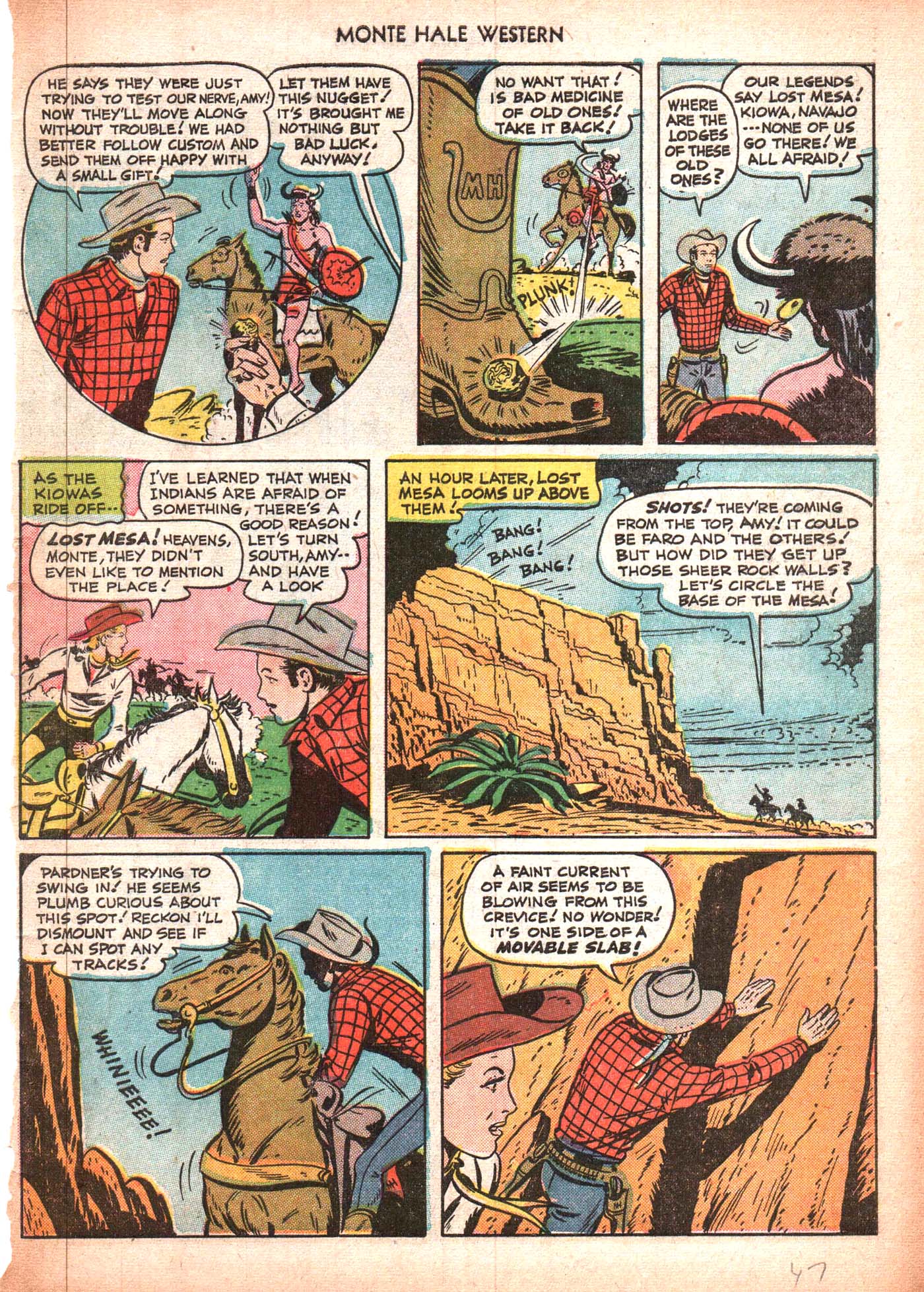 Read online Monte Hale Western comic -  Issue #50 - 47