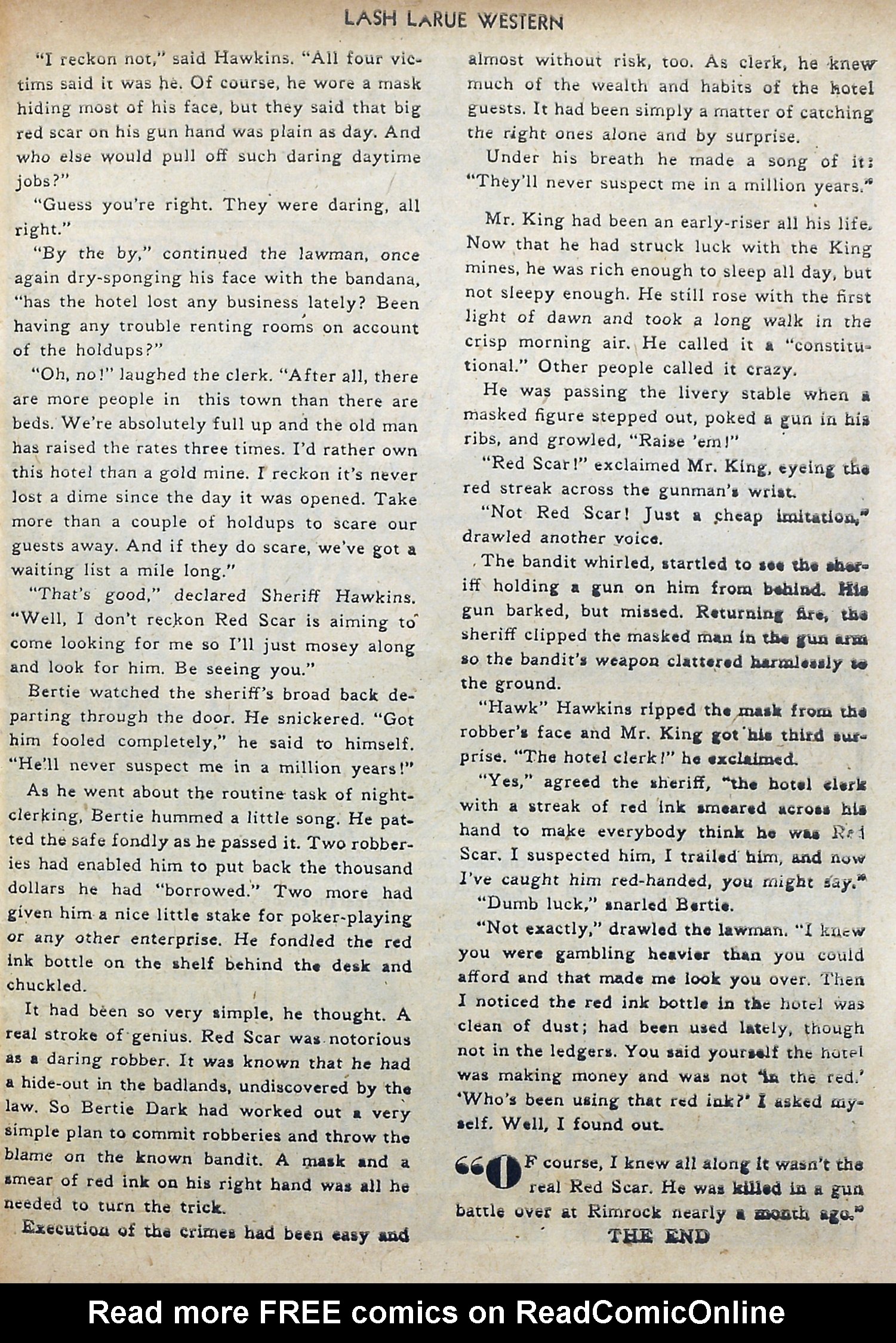 Read online Lash Larue Western (1949) comic -  Issue #3 - 27
