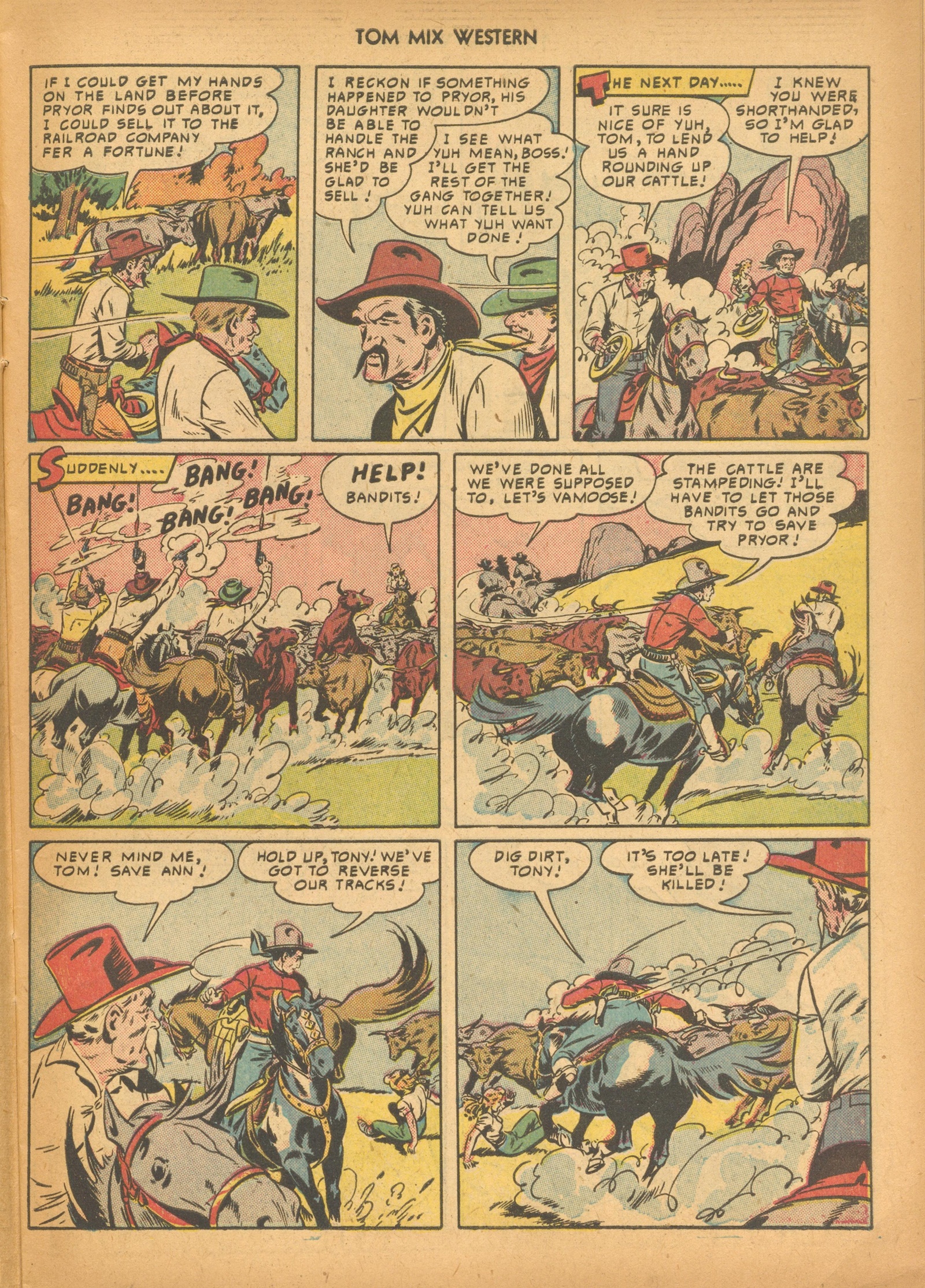 Read online Tom Mix Western (1948) comic -  Issue #33 - 19