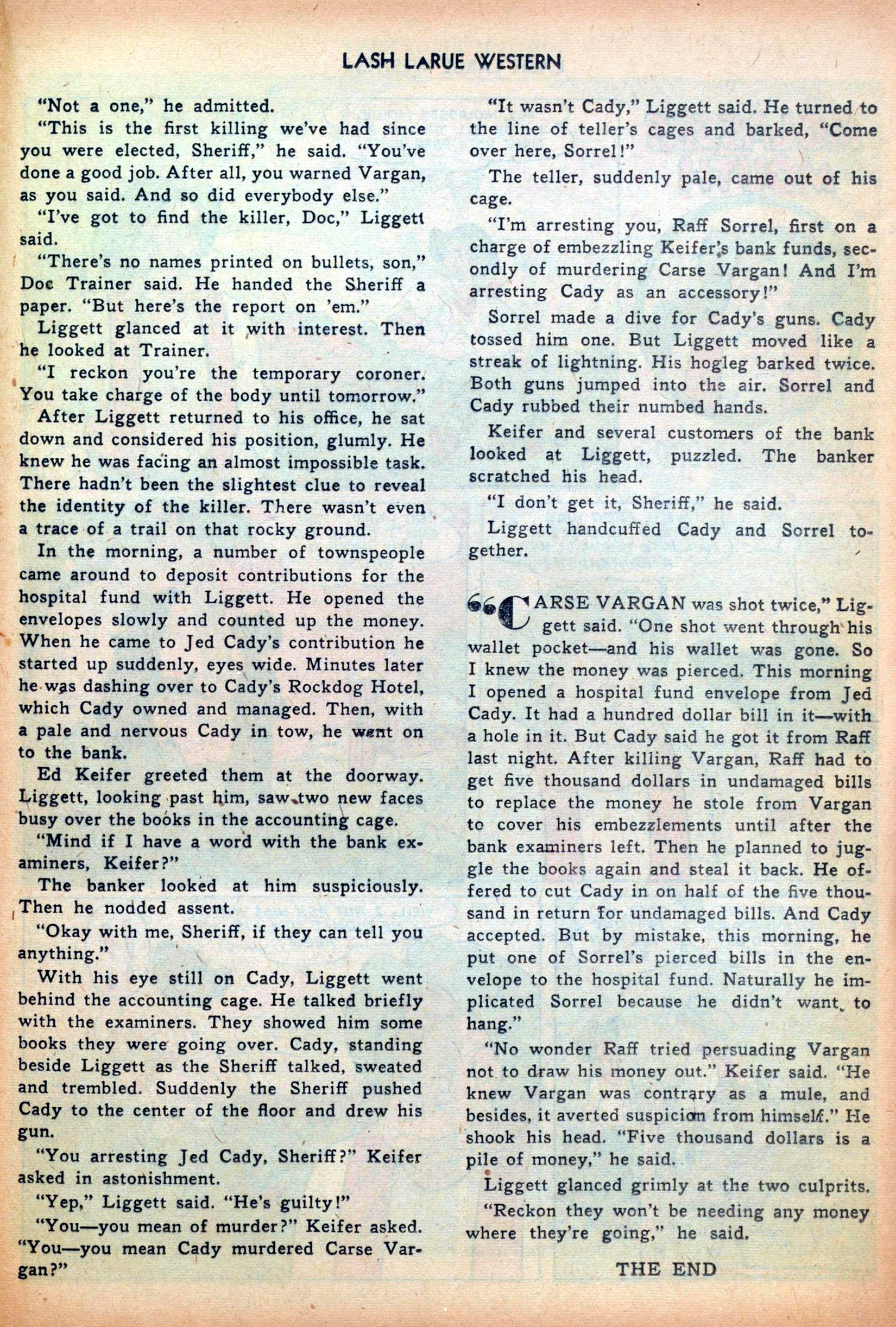 Read online Lash Larue Western (1949) comic -  Issue #26 - 25