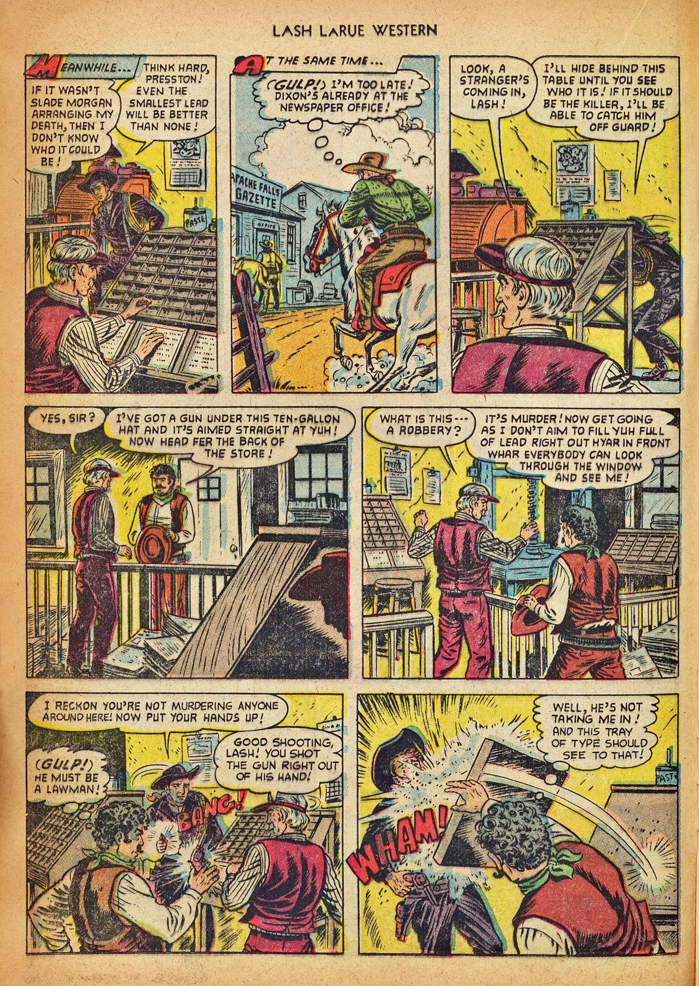 Read online Lash Larue Western (1949) comic -  Issue #42 - 16