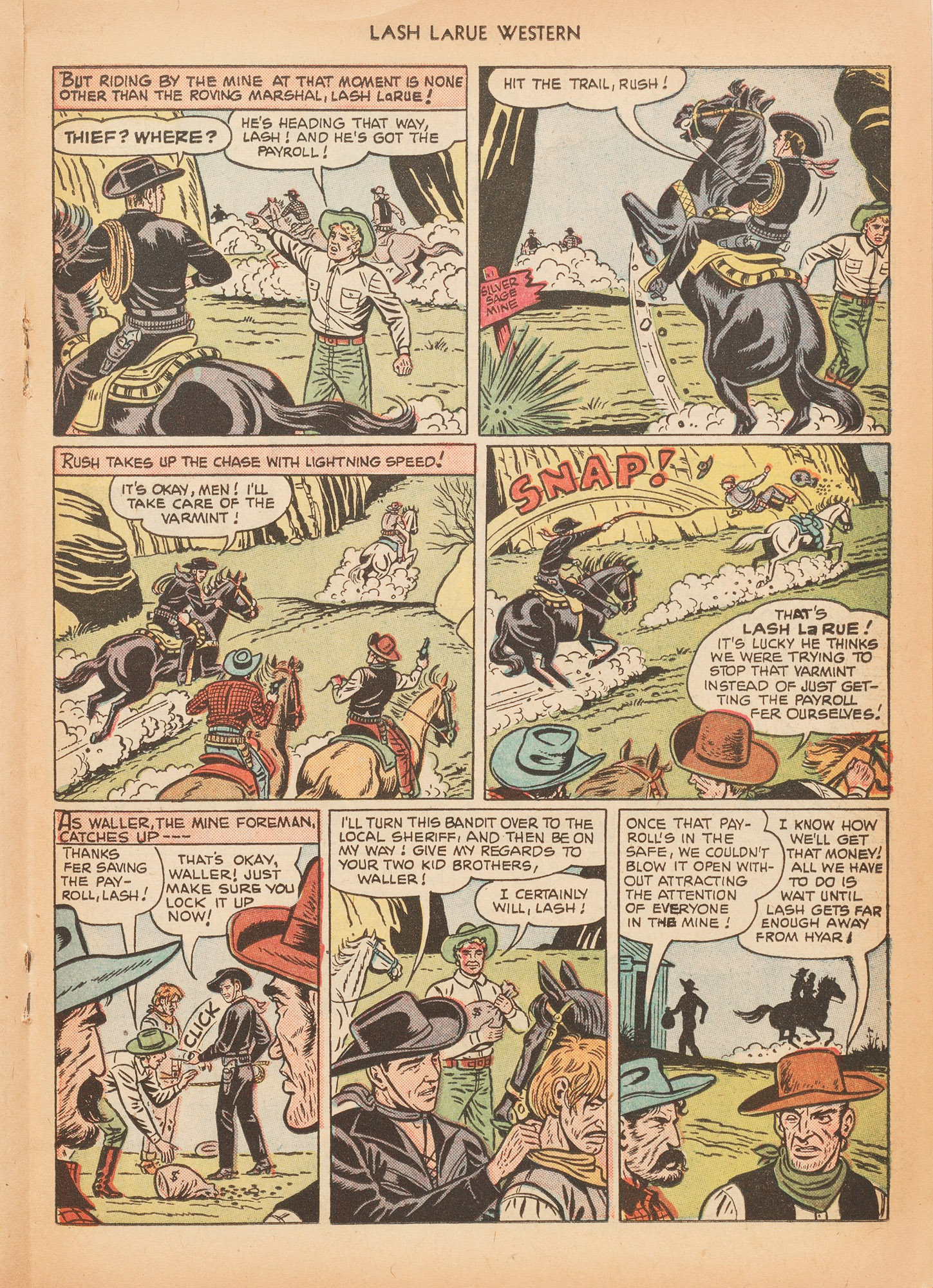 Read online Lash Larue Western (1949) comic -  Issue #15 - 27