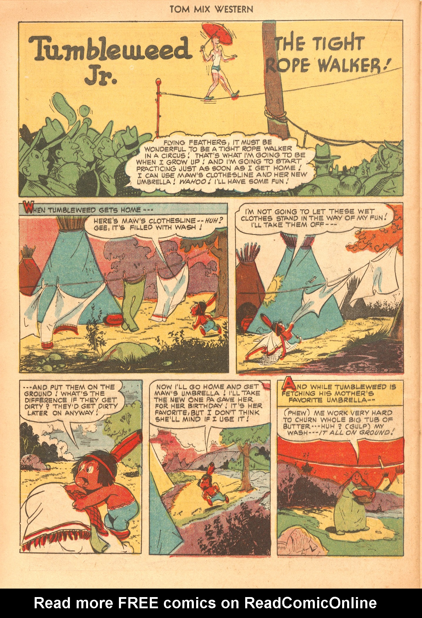 Read online Tom Mix Western (1948) comic -  Issue #36 - 36