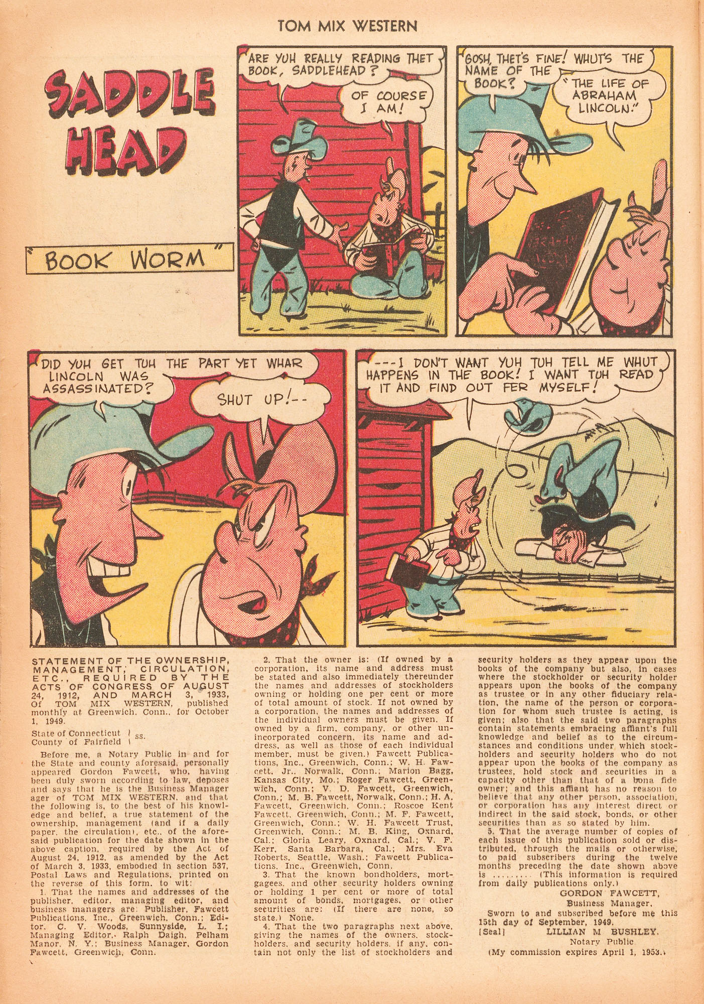 Read online Tom Mix Western (1948) comic -  Issue #25 - 40