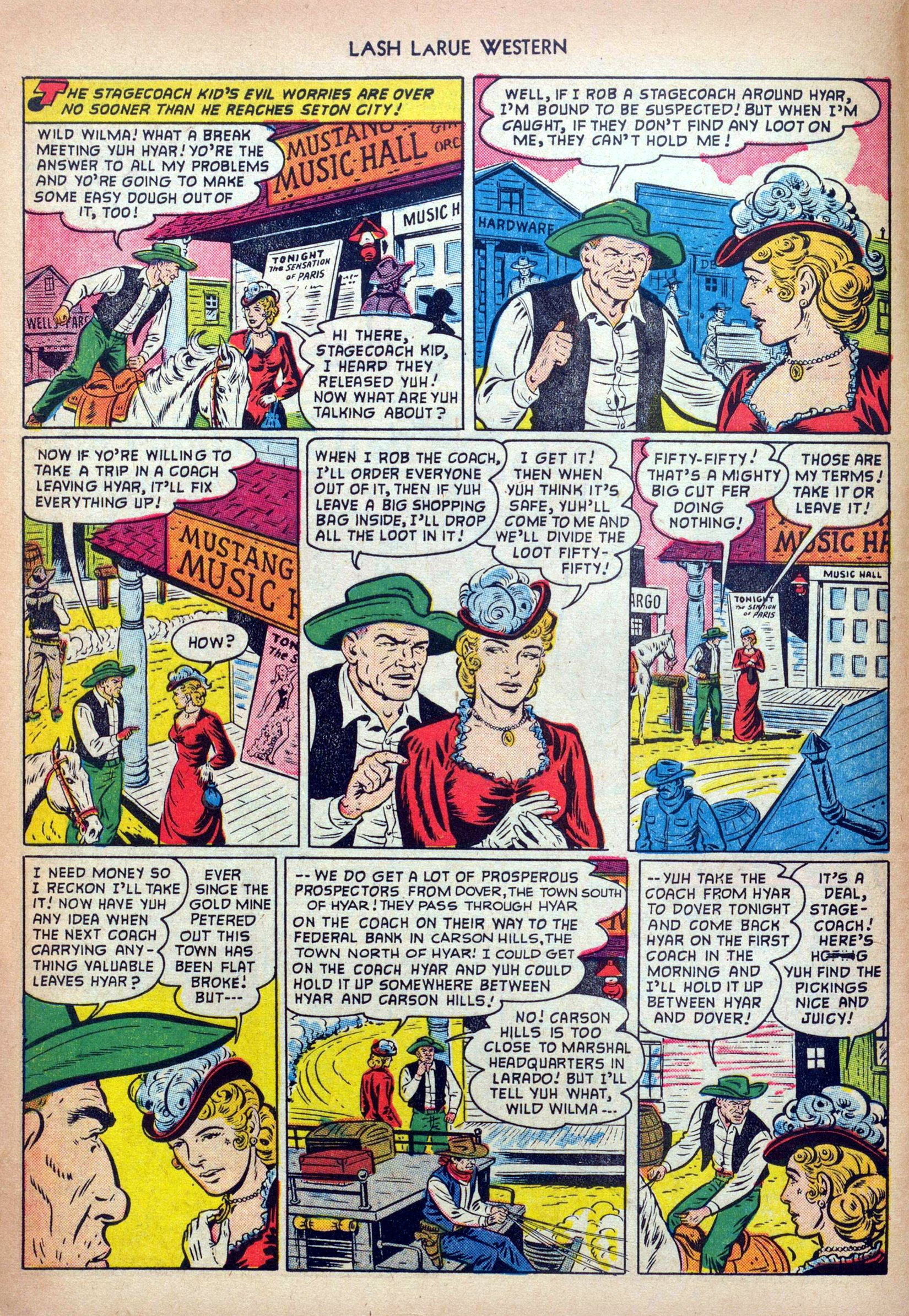Read online Lash Larue Western (1949) comic -  Issue #32 - 4