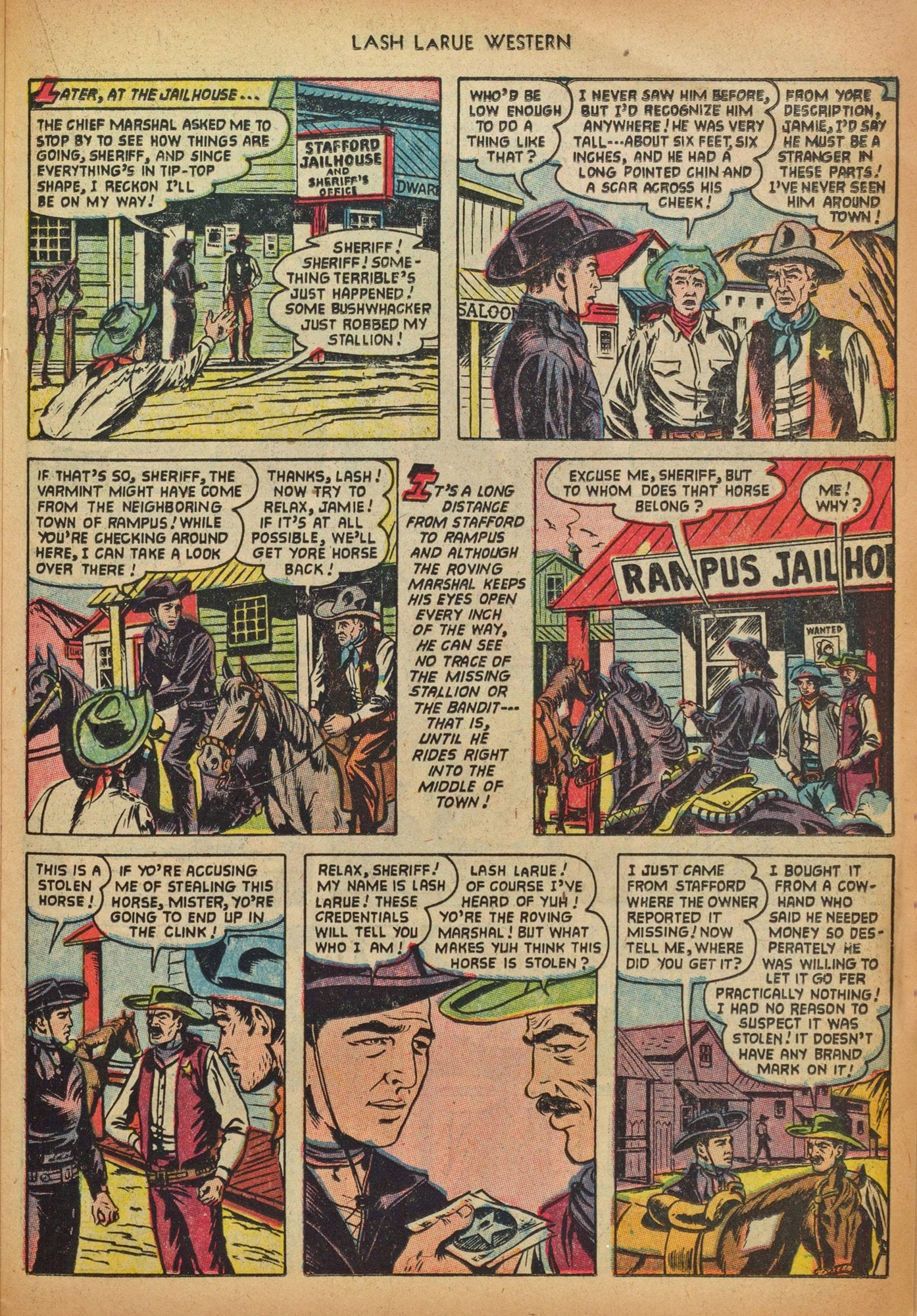 Read online Lash Larue Western (1949) comic -  Issue #41 - 23