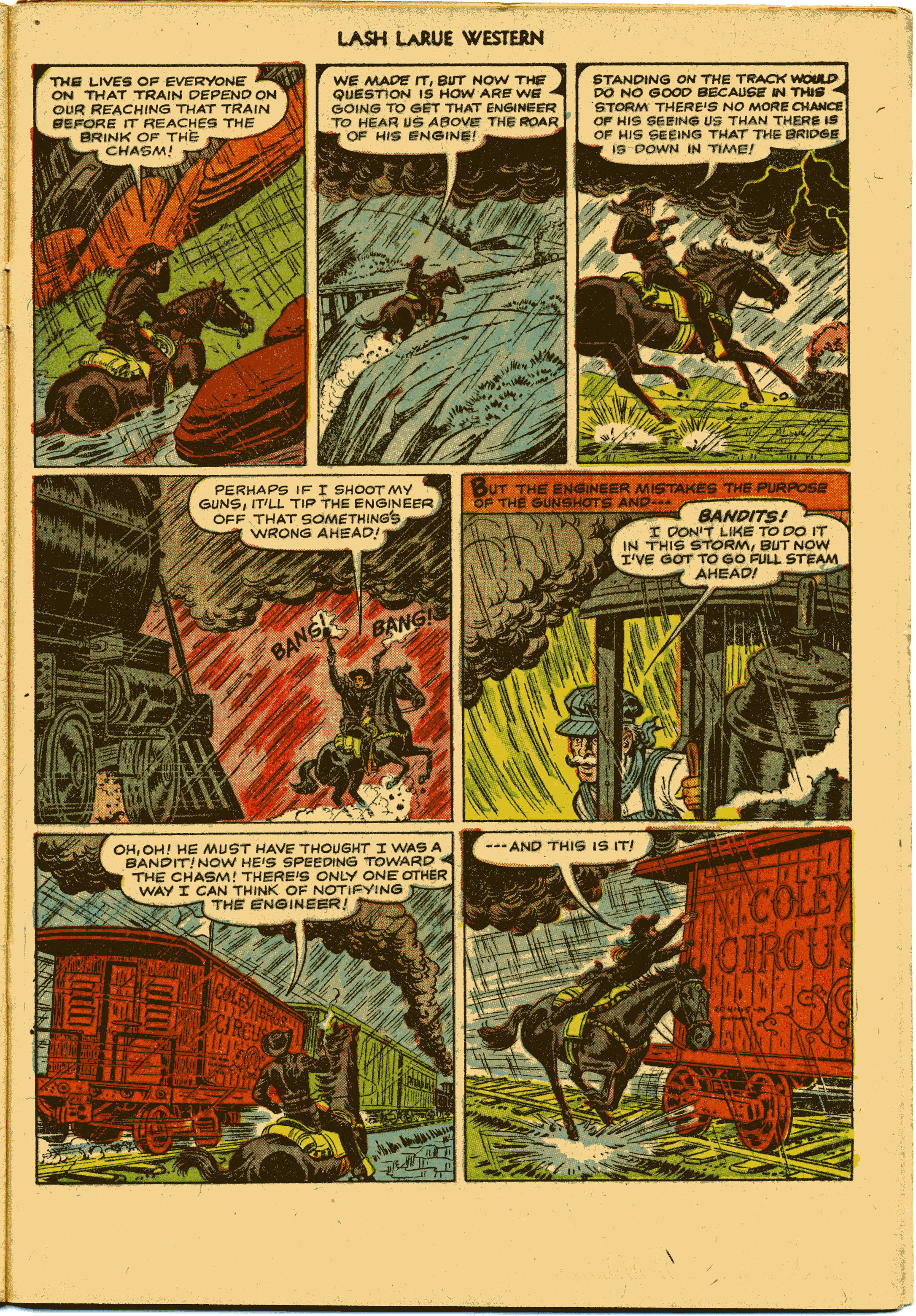 Read online Lash Larue Western (1949) comic -  Issue #27 - 29