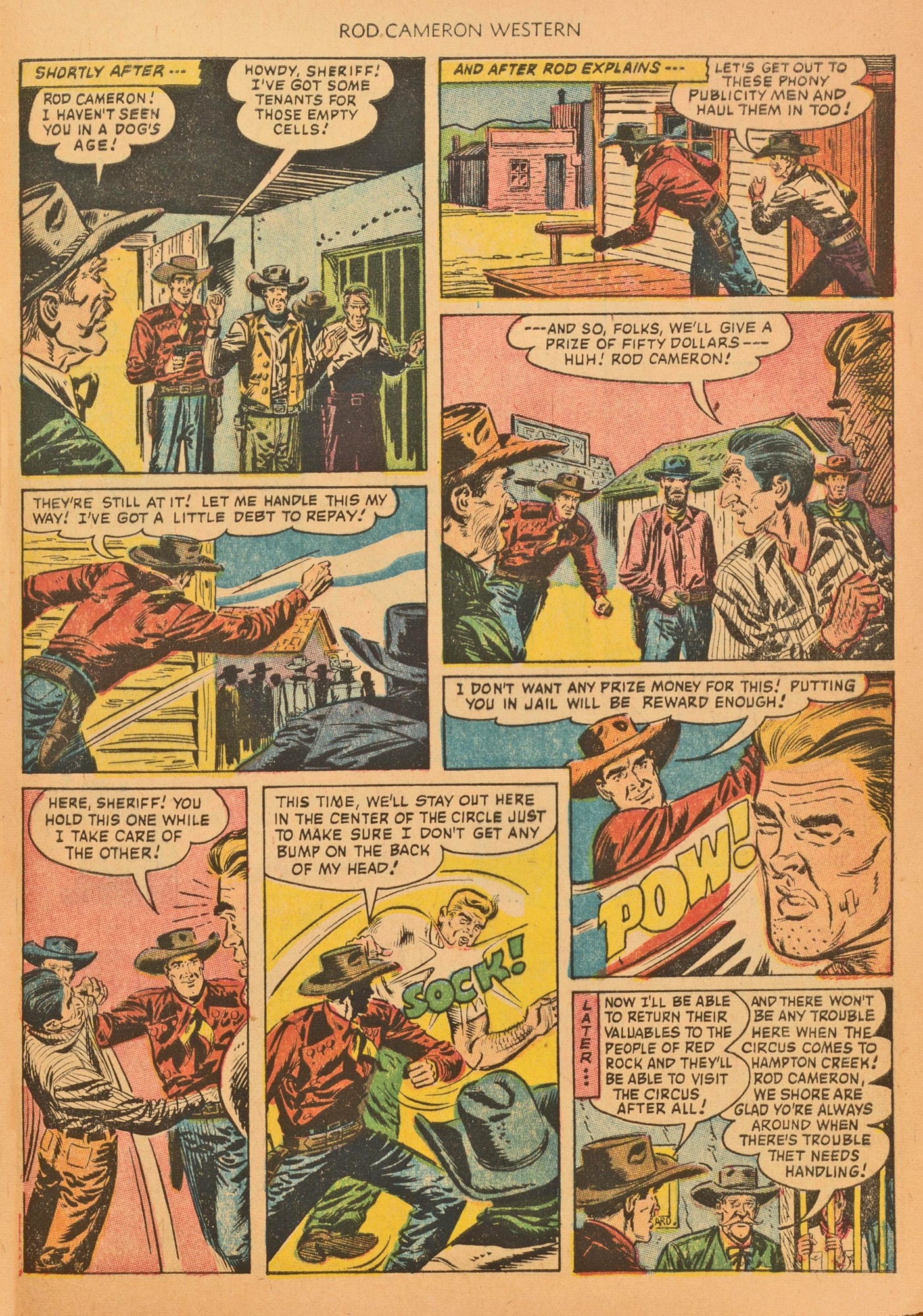 Read online Rod Cameron Western comic -  Issue #20 - 29