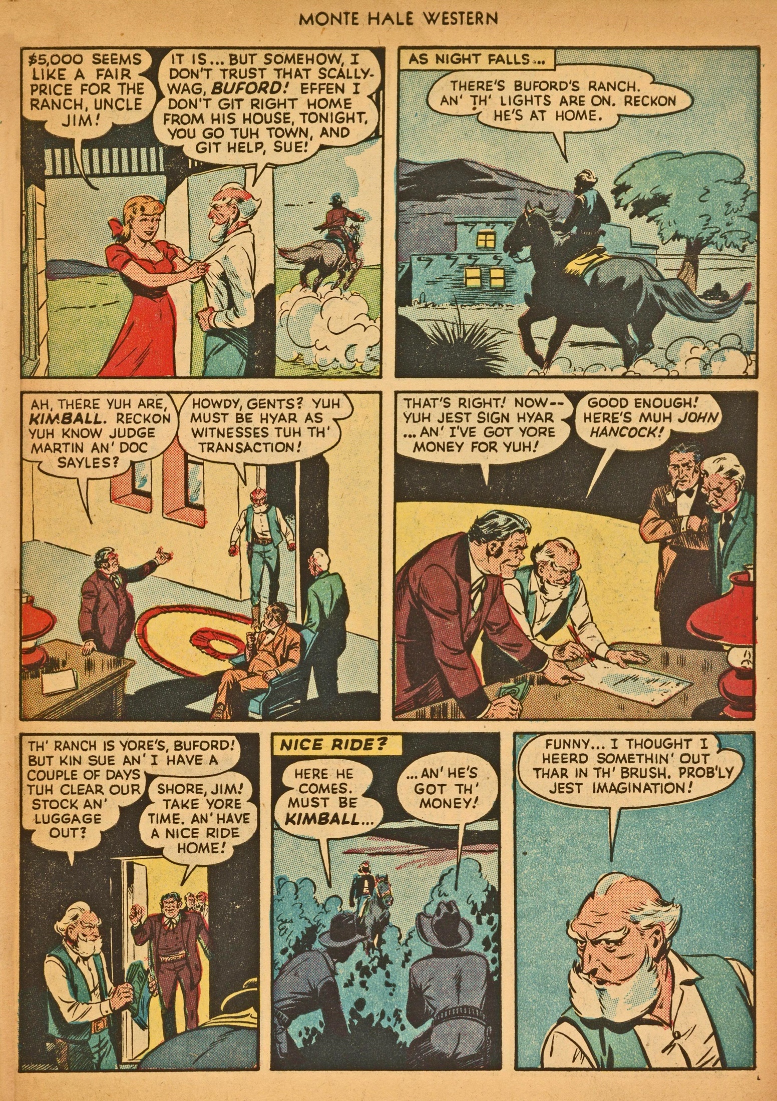 Read online Monte Hale Western comic -  Issue #30 - 43