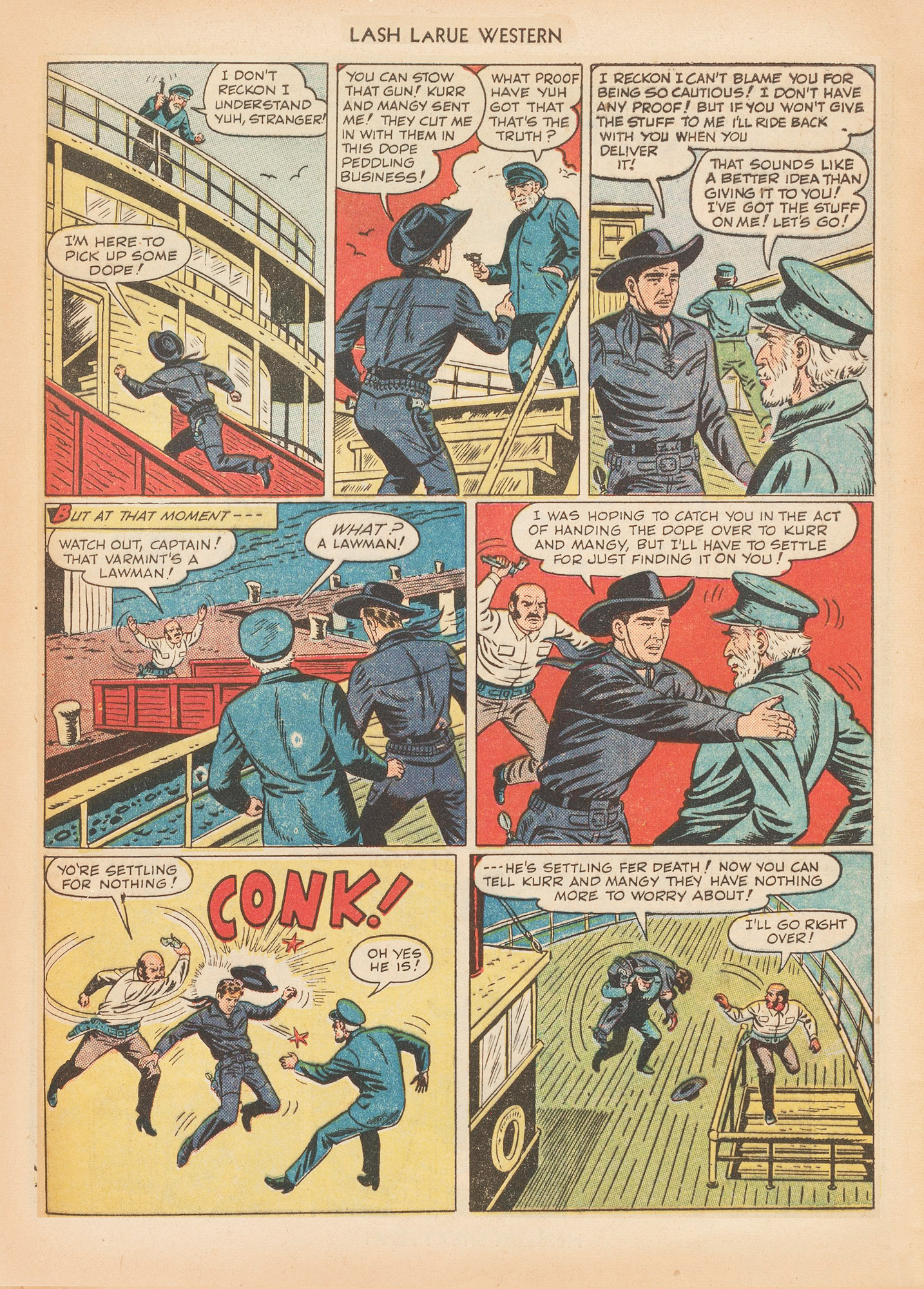 Read online Lash Larue Western (1949) comic -  Issue #7 - 45