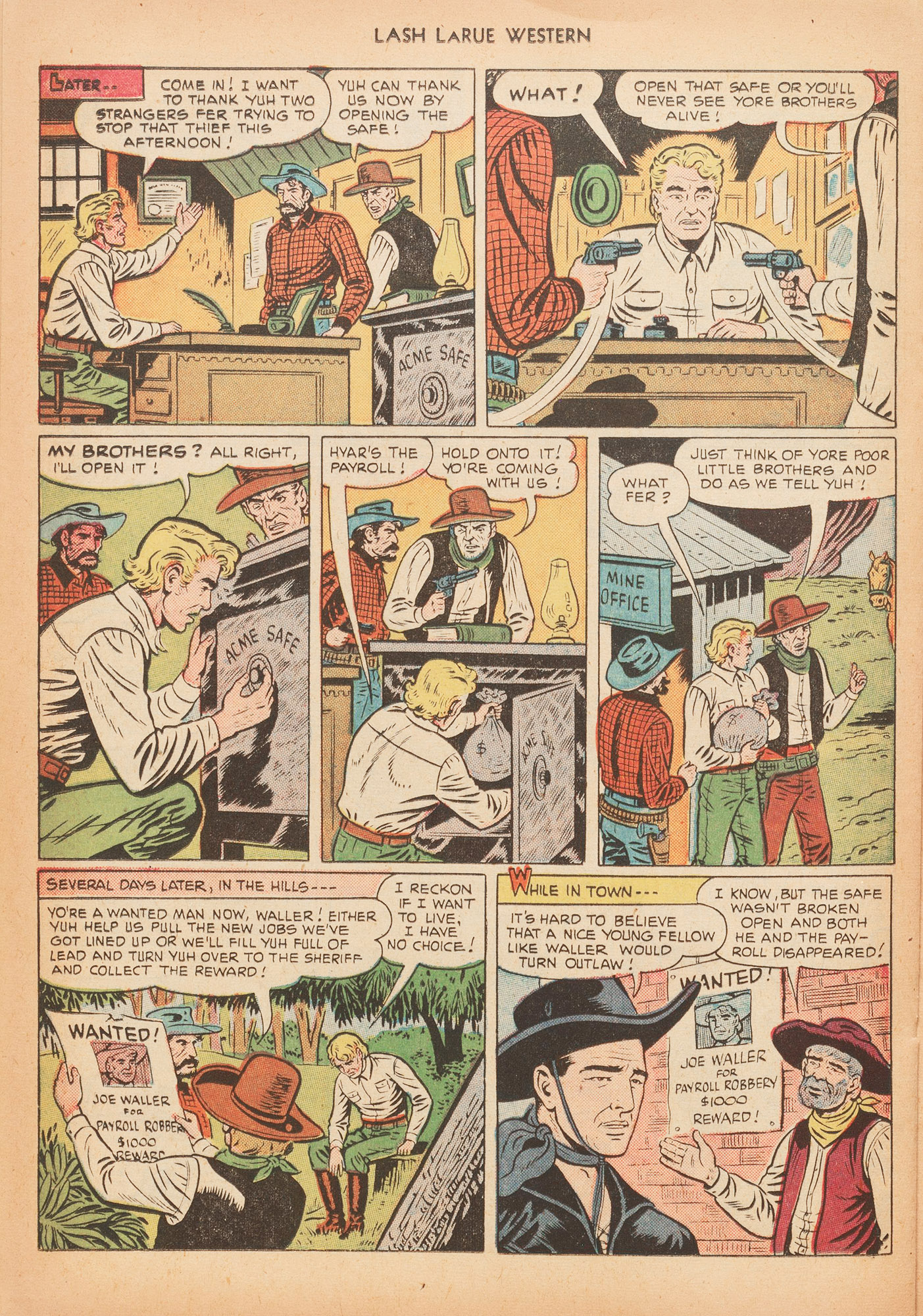 Read online Lash Larue Western (1949) comic -  Issue #15 - 28
