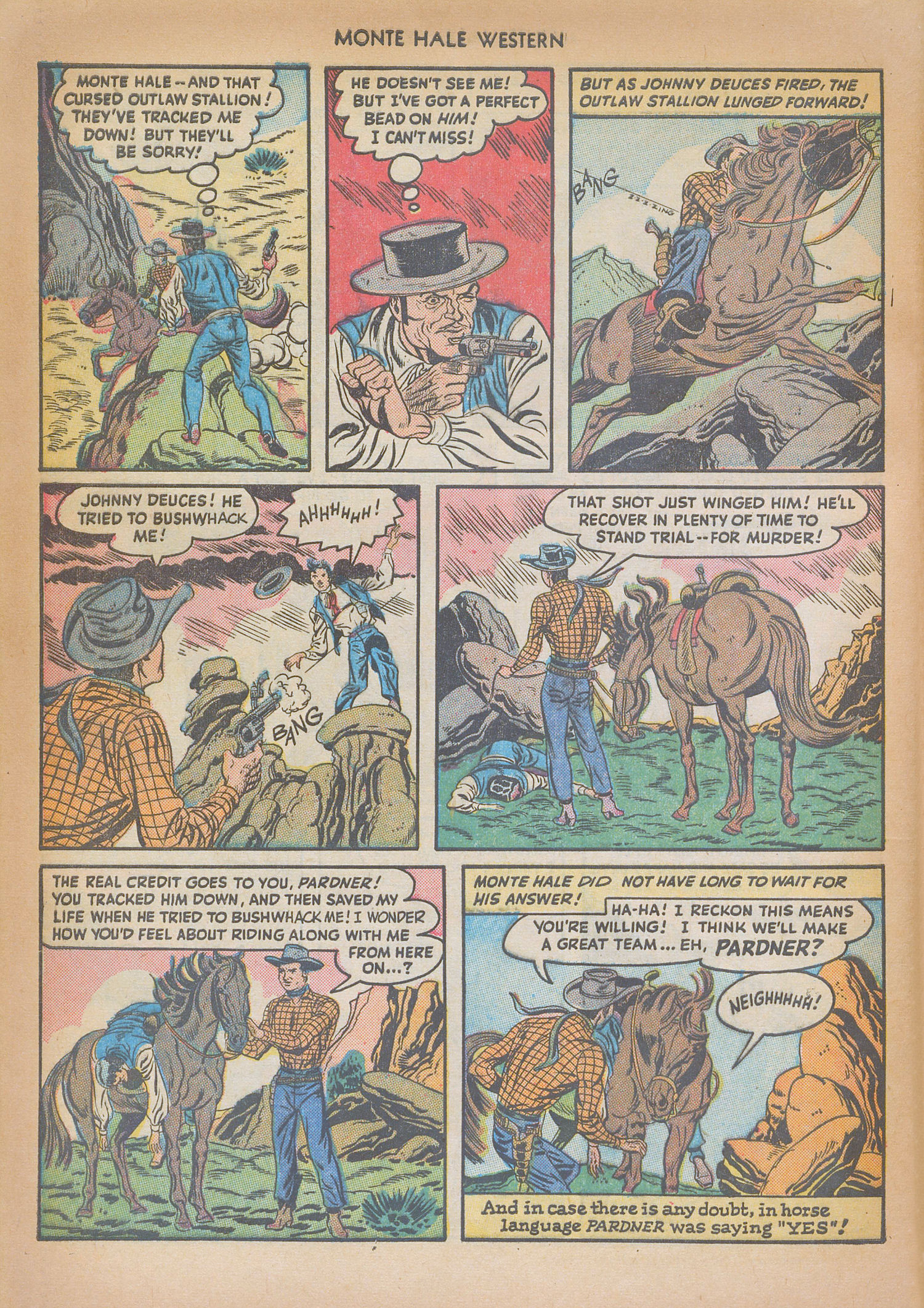 Read online Monte Hale Western comic -  Issue #32 - 32