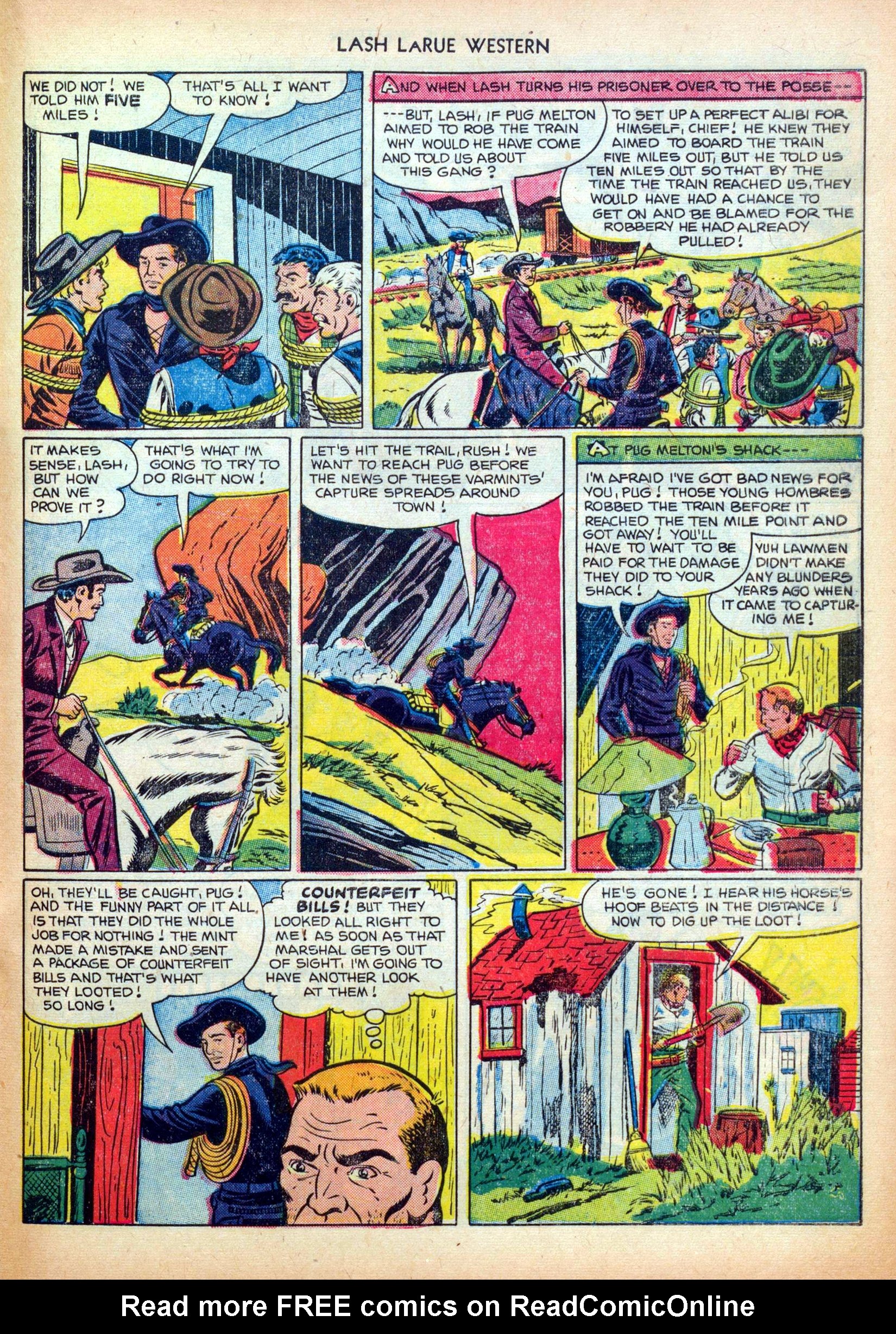 Read online Lash Larue Western (1949) comic -  Issue #26 - 33