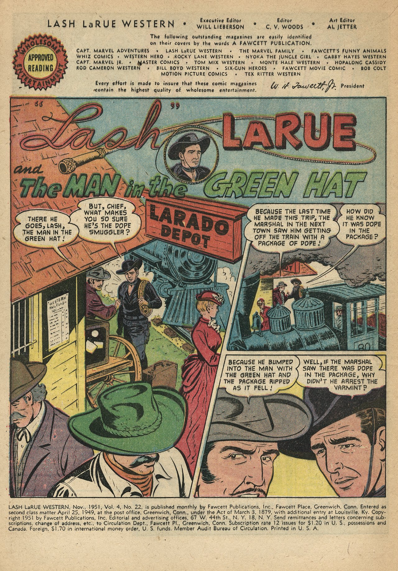 Read online Lash Larue Western (1949) comic -  Issue #22 - 4