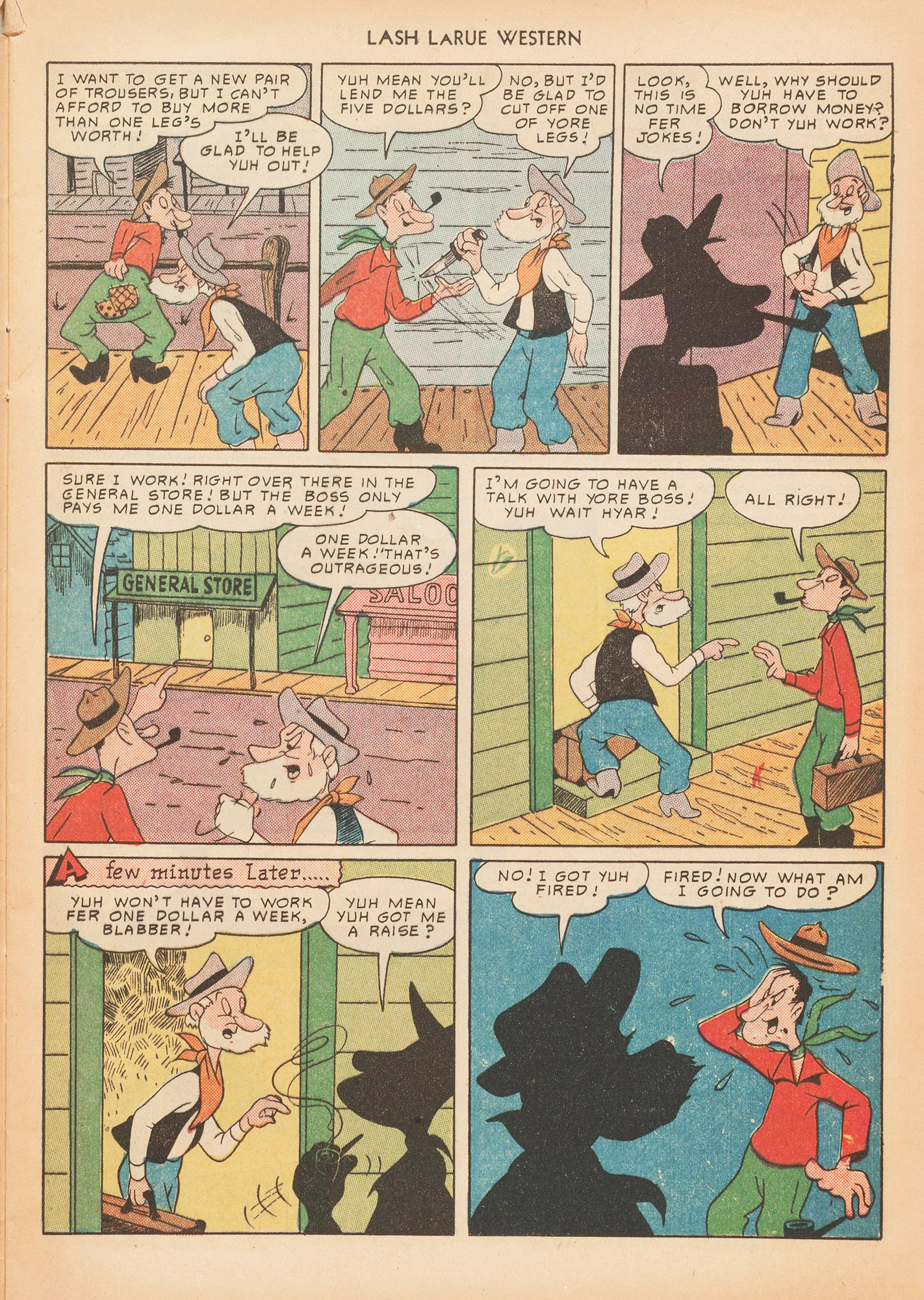 Read online Lash Larue Western (1949) comic -  Issue #10 - 17