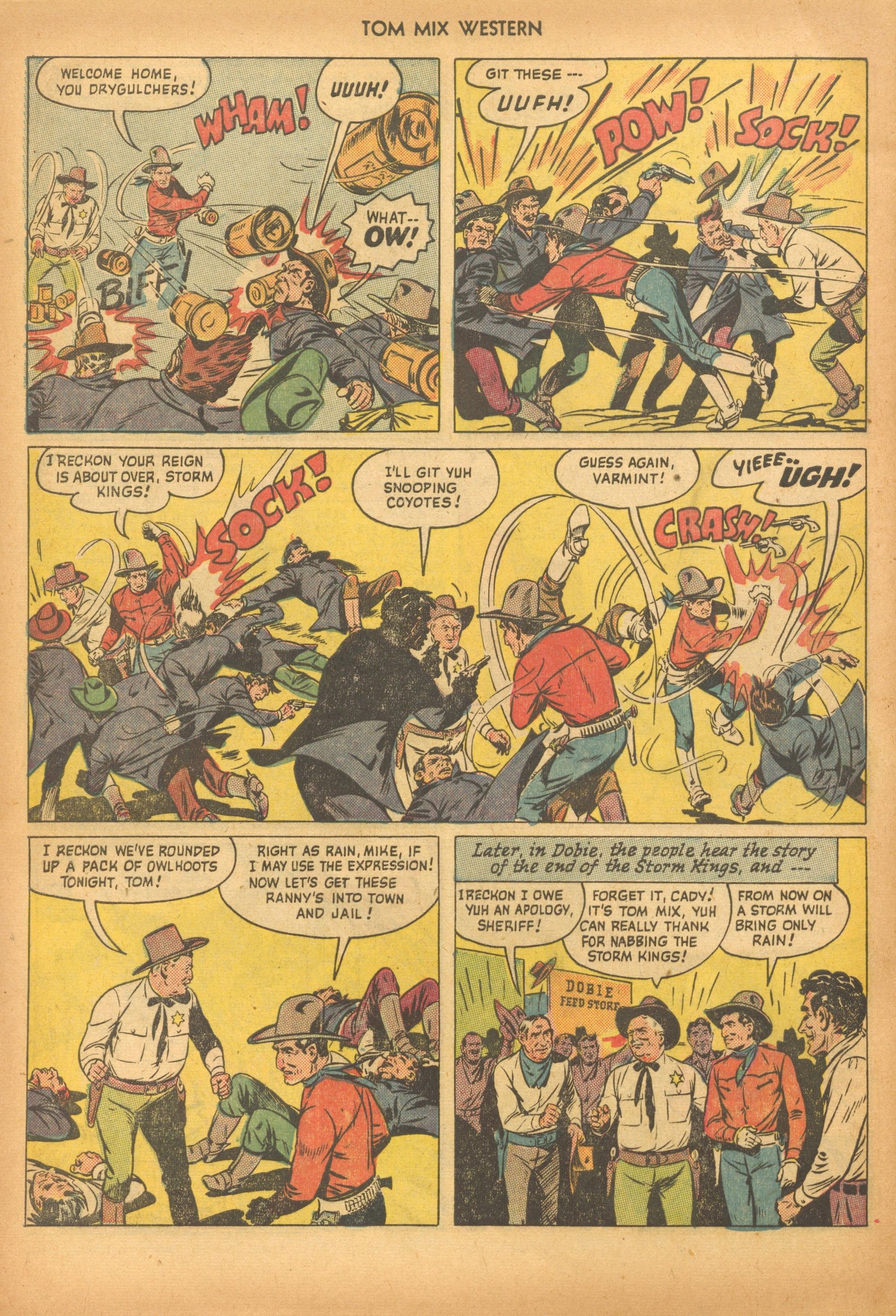 Read online Tom Mix Western (1948) comic -  Issue #28 - 32