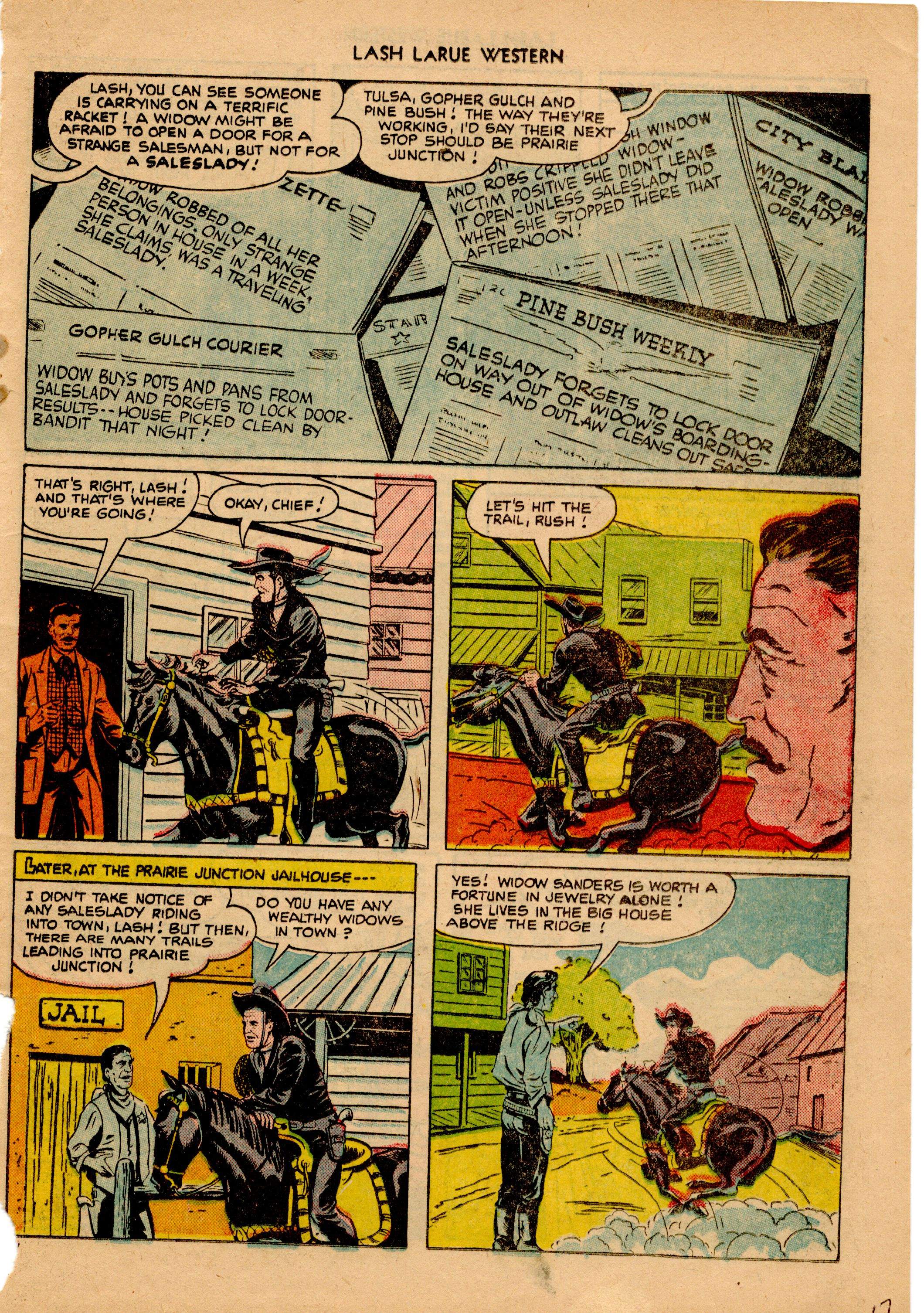 Read online Lash Larue Western (1949) comic -  Issue #18 - 18