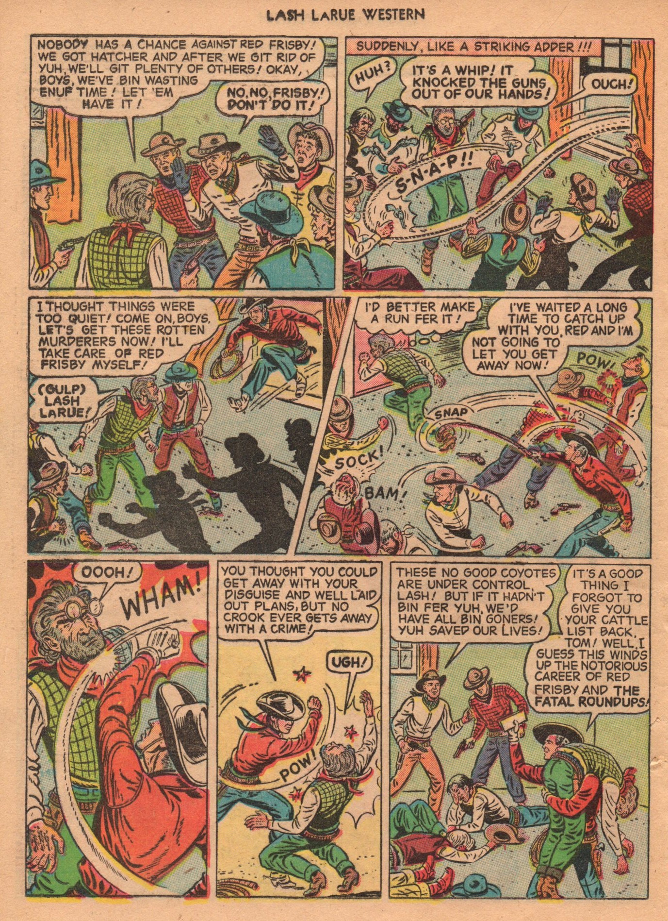 Read online Lash Larue Western (1949) comic -  Issue #1 - 20