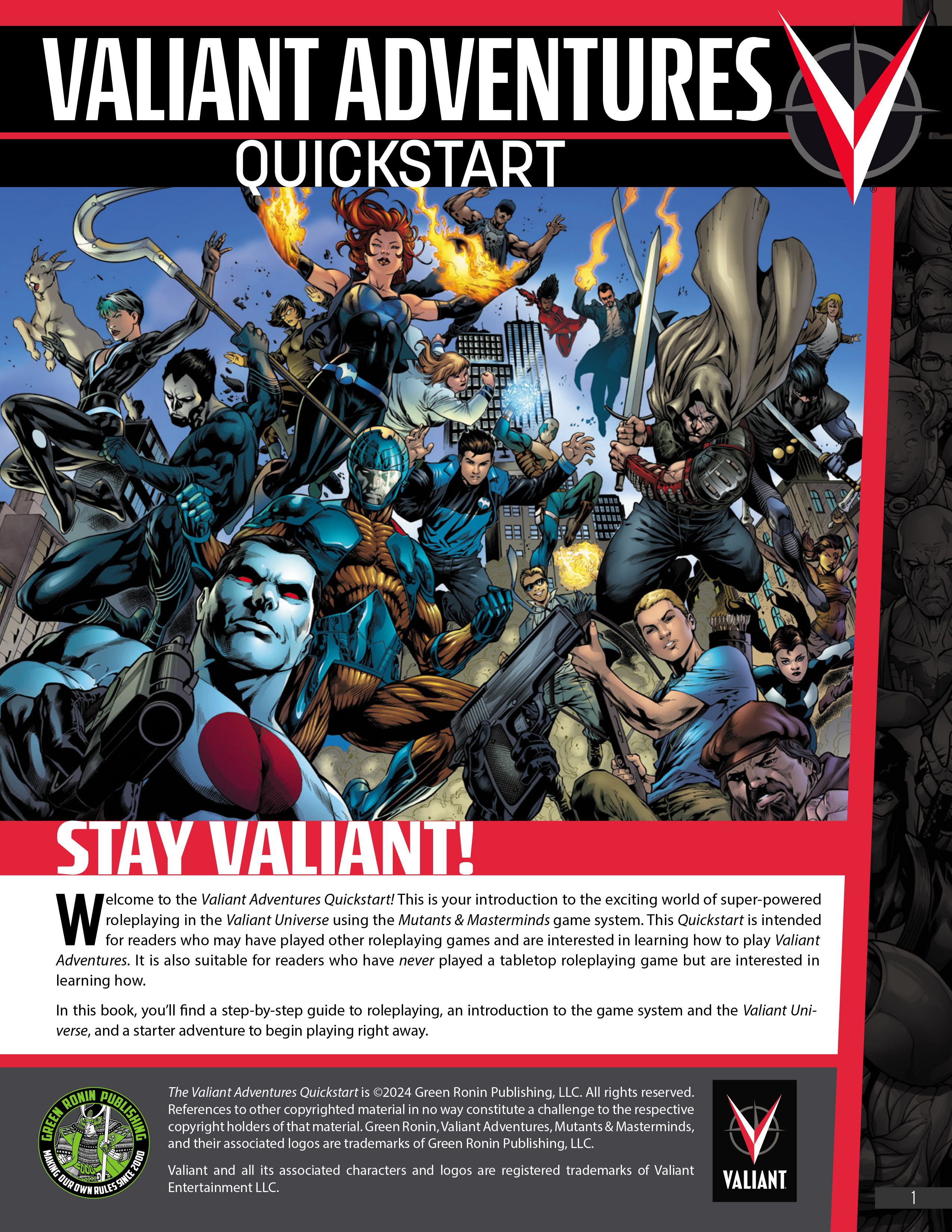 Read online The Valiant Adventures RPG Quickstart comic -  Issue # Full - 2