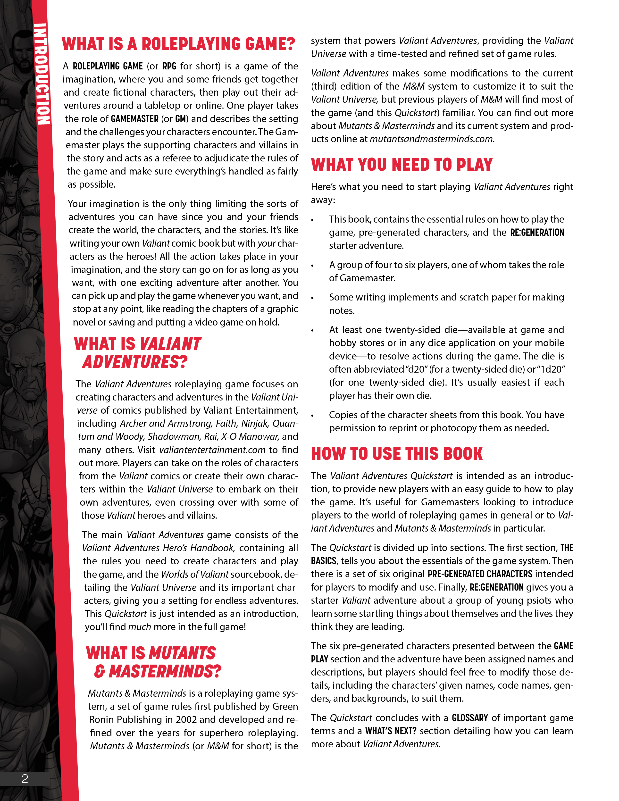 Read online The Valiant Adventures RPG Quickstart comic -  Issue # Full - 3