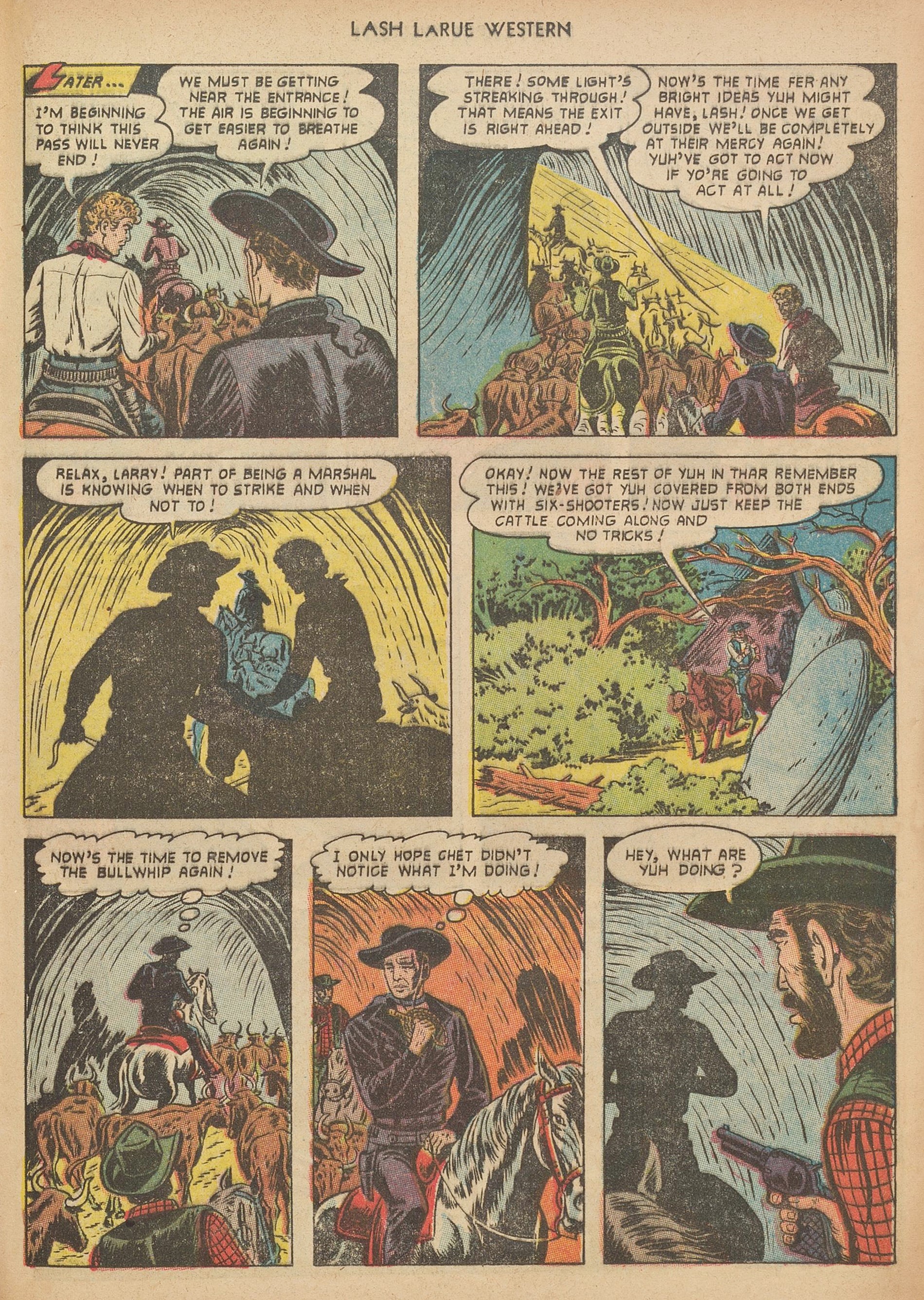 Read online Lash Larue Western (1949) comic -  Issue #40 - 21