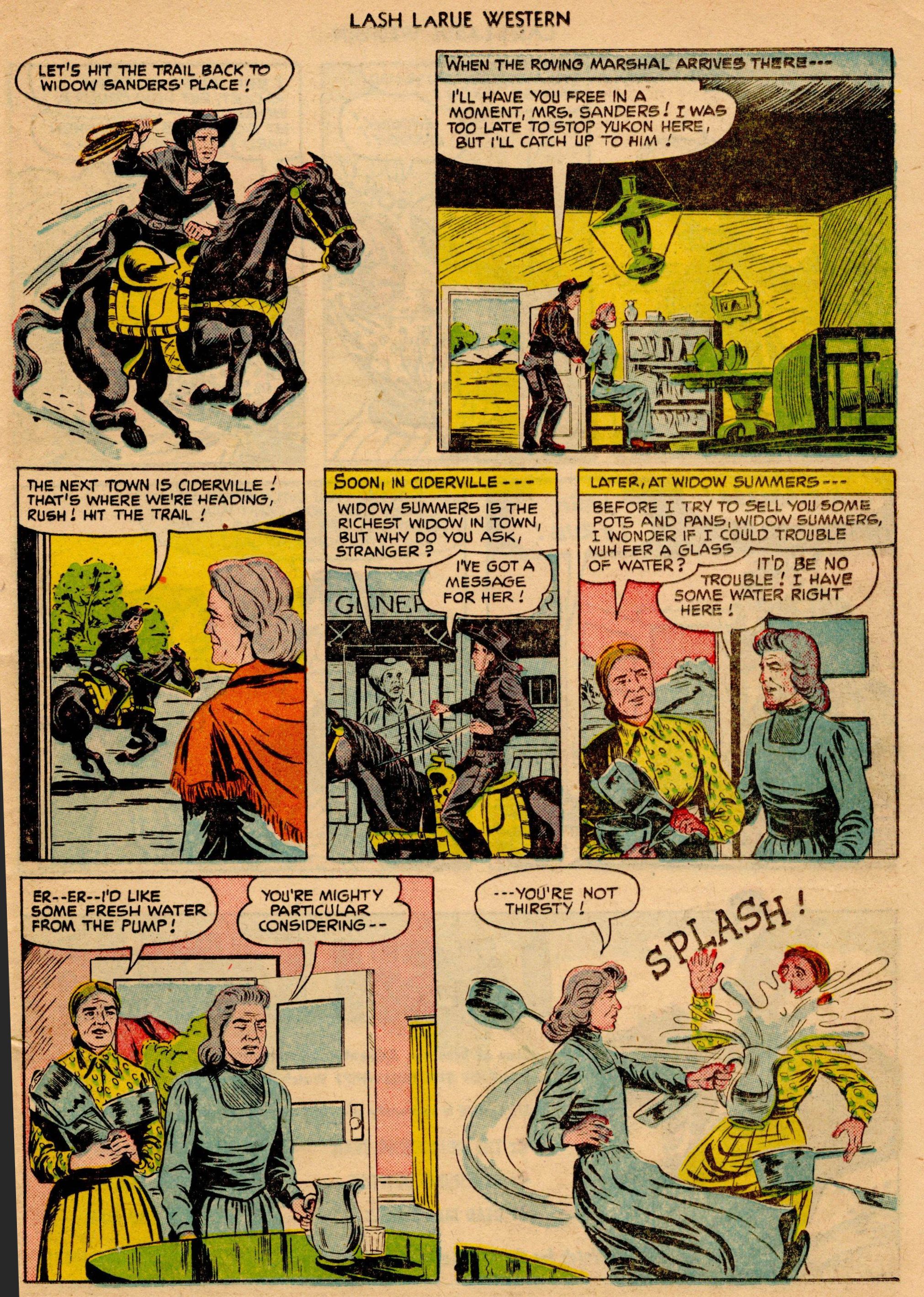 Read online Lash Larue Western (1949) comic -  Issue #18 - 22