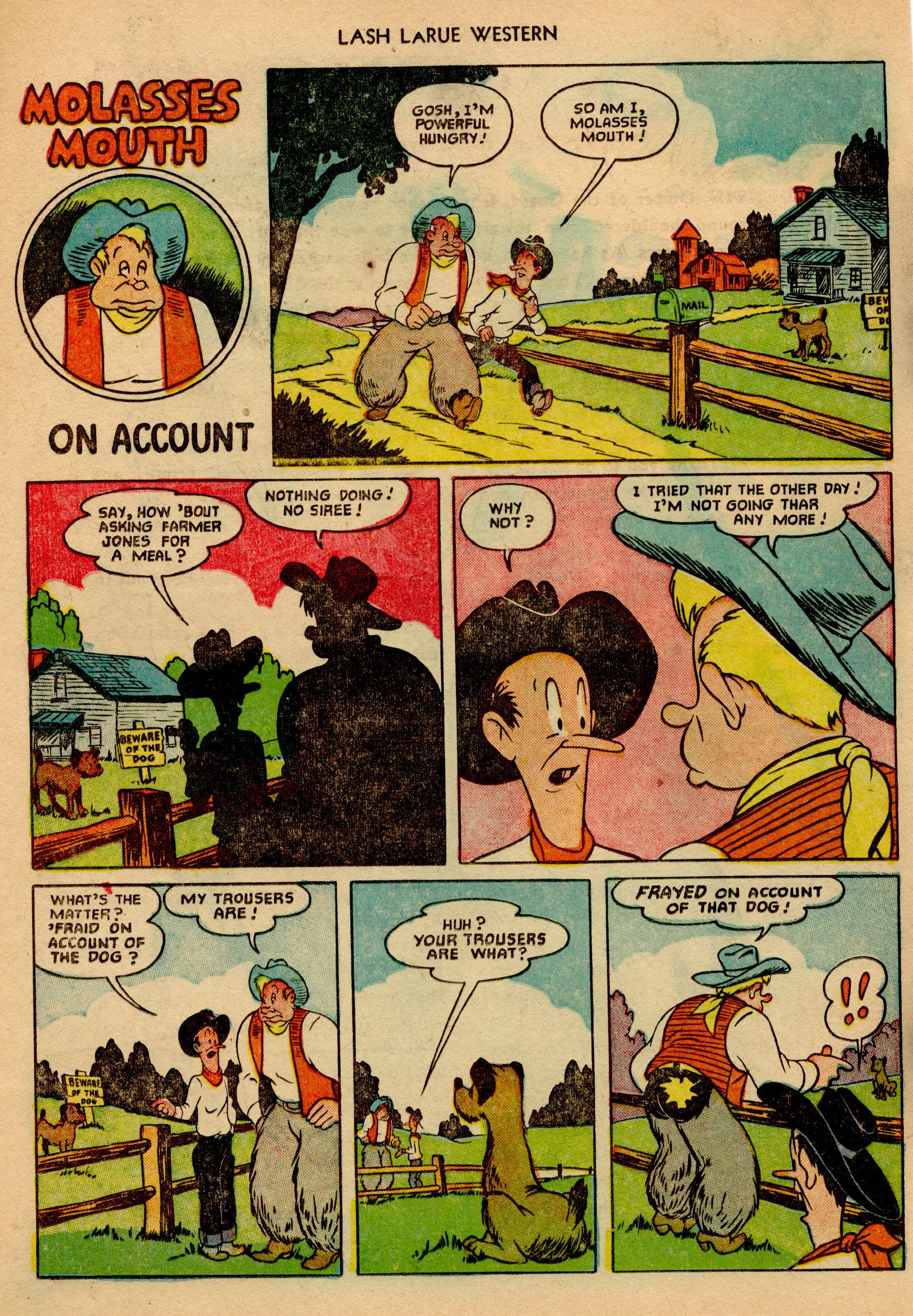 Read online Lash Larue Western (1949) comic -  Issue #23 - 13