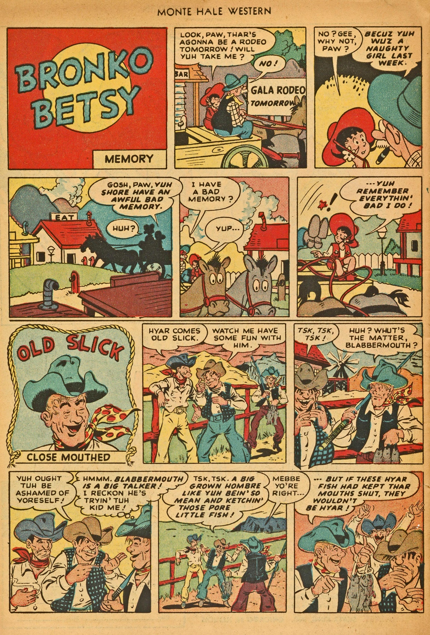 Read online Monte Hale Western comic -  Issue #30 - 34