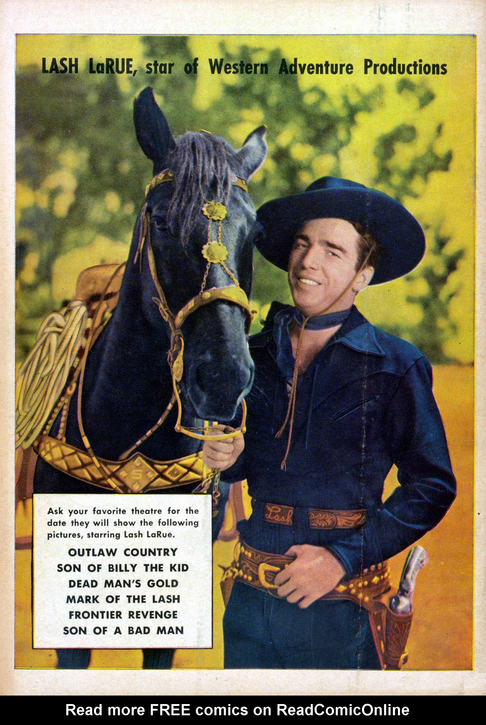 Read online Lash Larue Western (1949) comic -  Issue #5 - 36