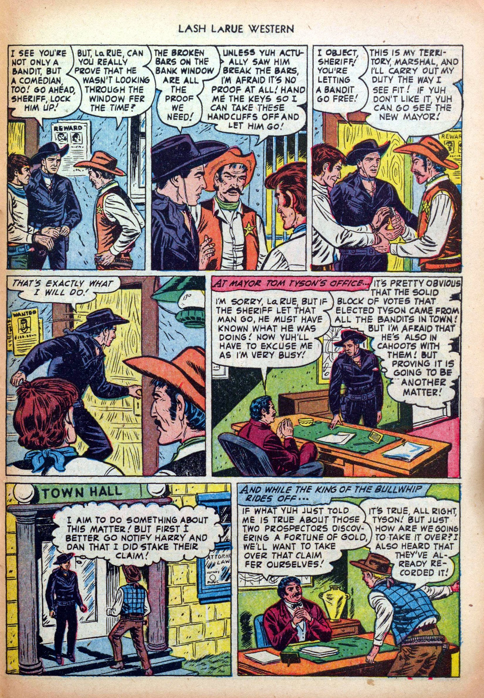 Read online Lash Larue Western (1949) comic -  Issue #35 - 31