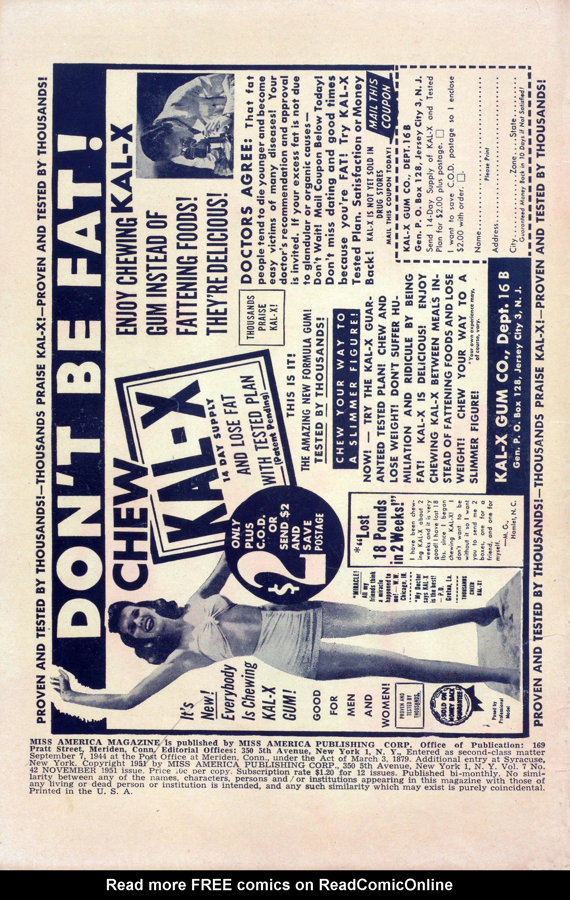 Read online Miss America comic -  Issue #42 - 2