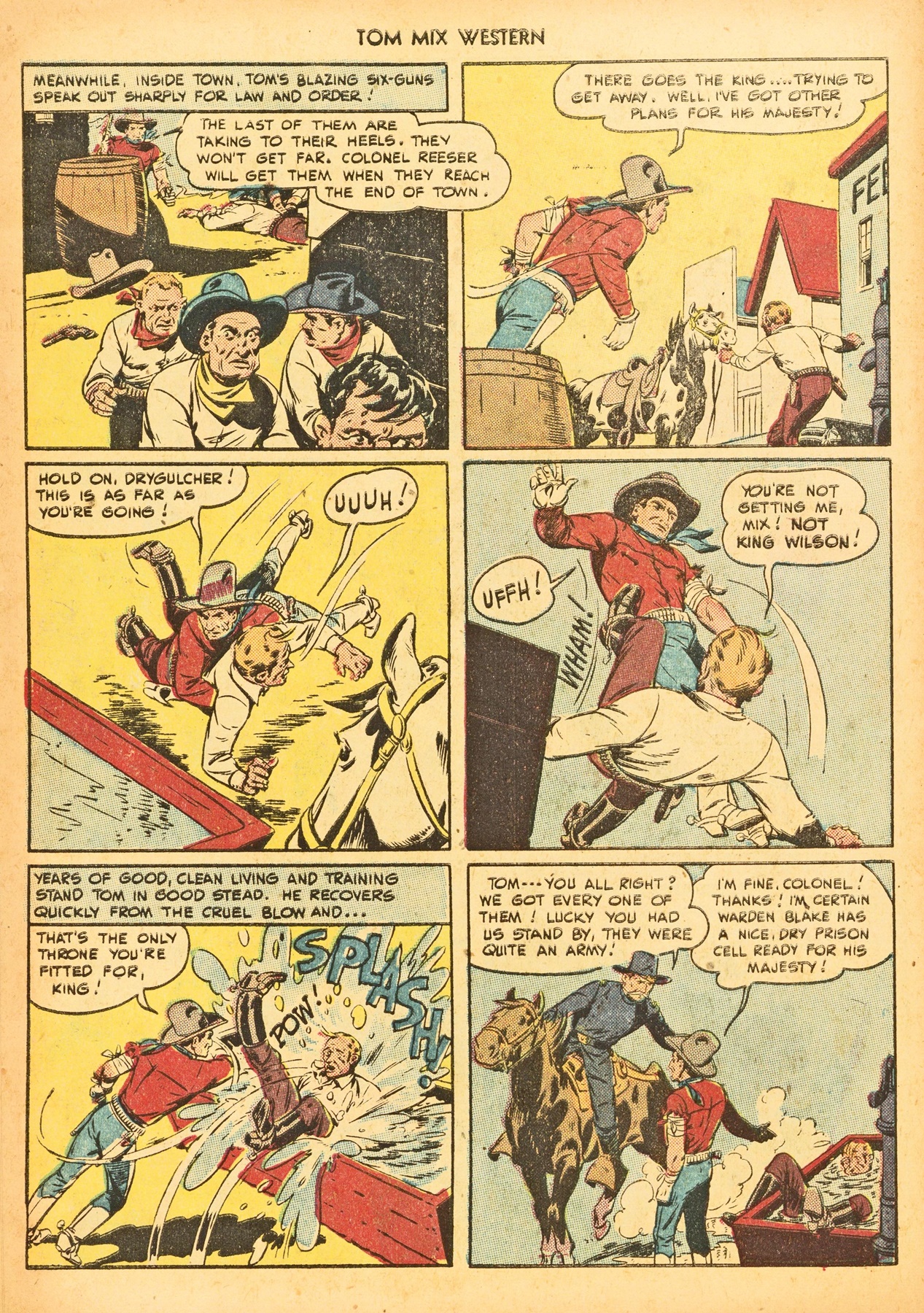 Read online Tom Mix Western (1948) comic -  Issue #21 - 22