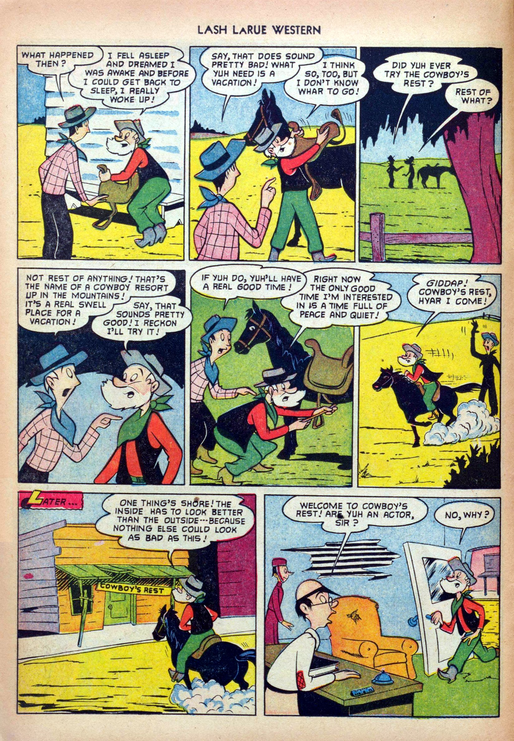 Read online Lash Larue Western (1949) comic -  Issue #32 - 14