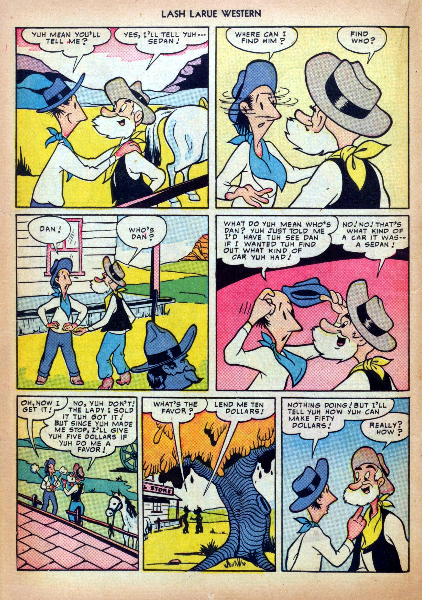 Read online Lash Larue Western (1949) comic -  Issue #5 - 16