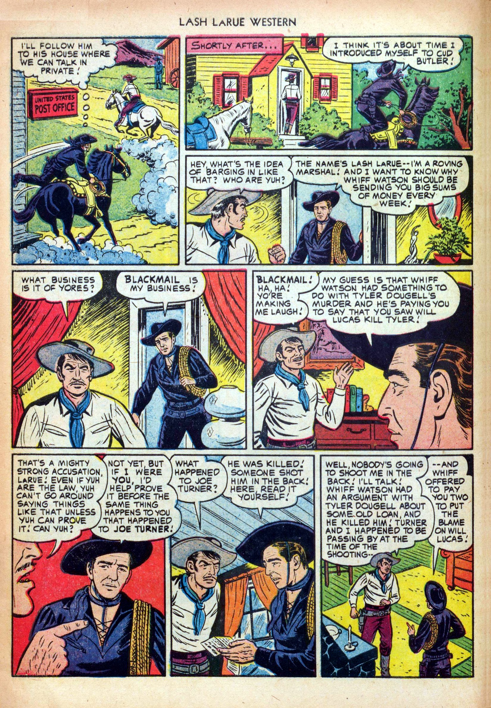 Read online Lash Larue Western (1949) comic -  Issue #24 - 8