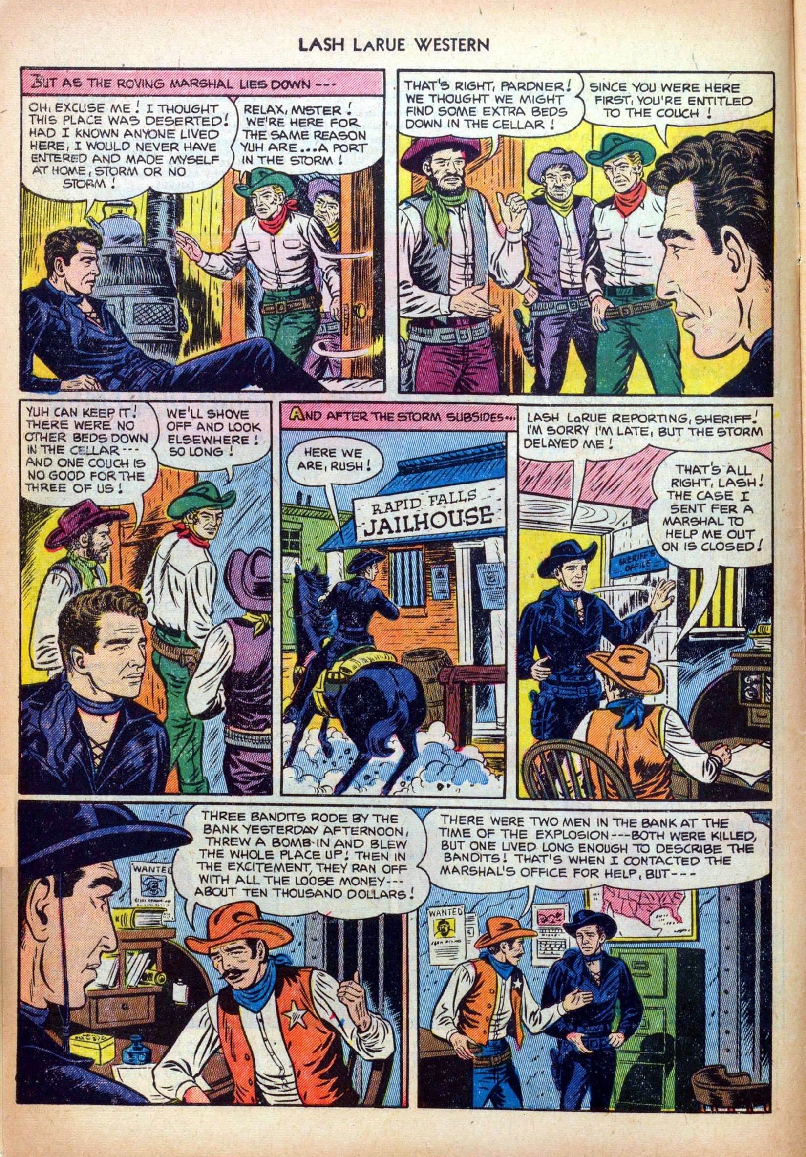 Read online Lash Larue Western (1949) comic -  Issue #28 - 4