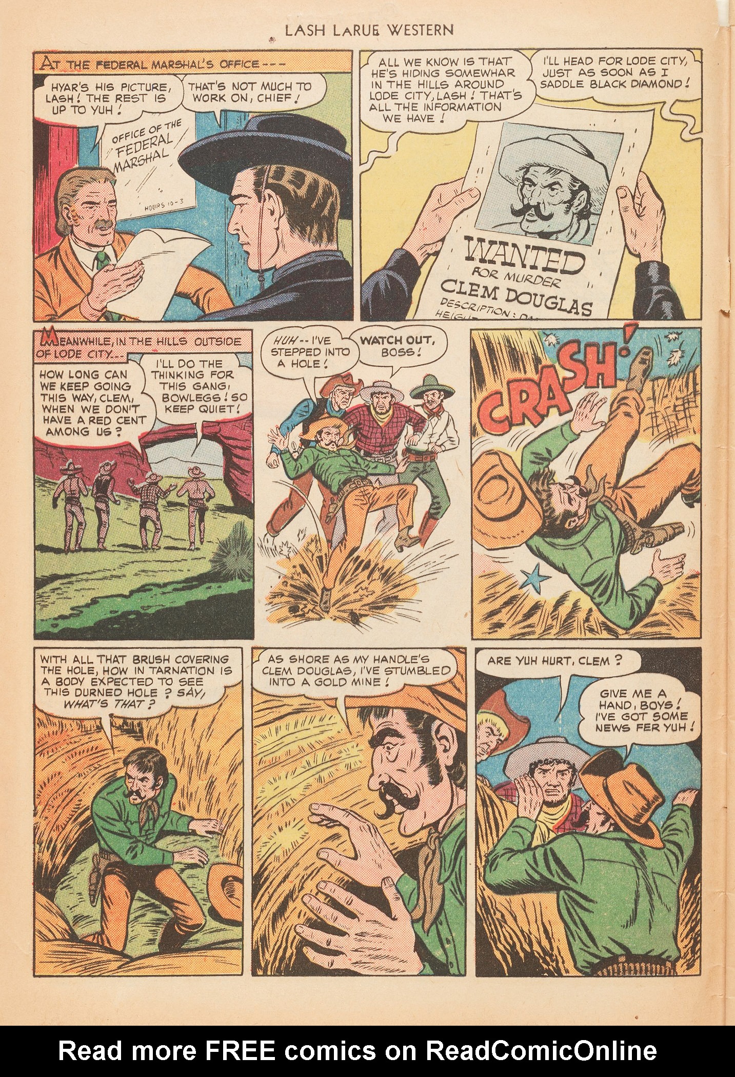 Read online Lash Larue Western (1949) comic -  Issue #10 - 4
