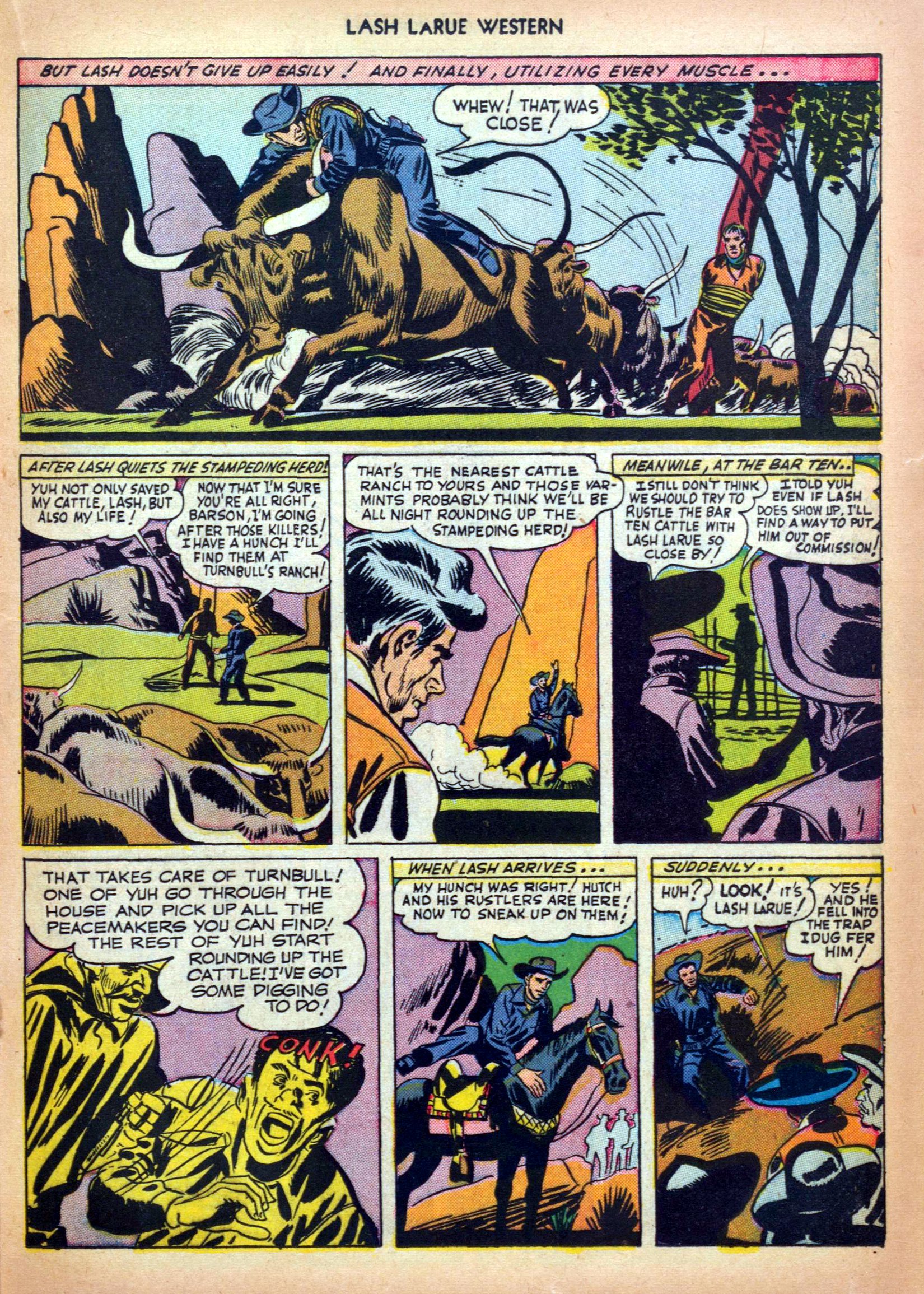 Read online Lash Larue Western (1949) comic -  Issue #5 - 21