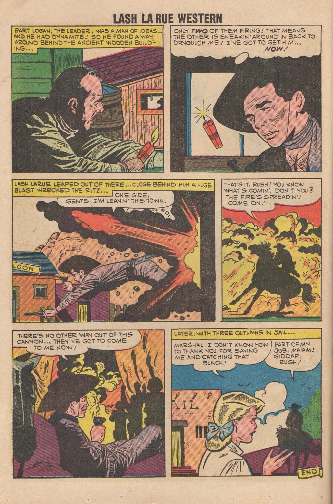 Read online Lash Larue Western (1949) comic -  Issue #80 - 16