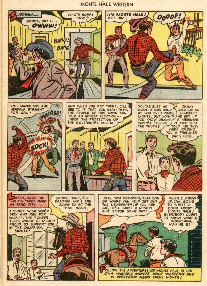 Read online Monte Hale Western comic -  Issue #58 - 36