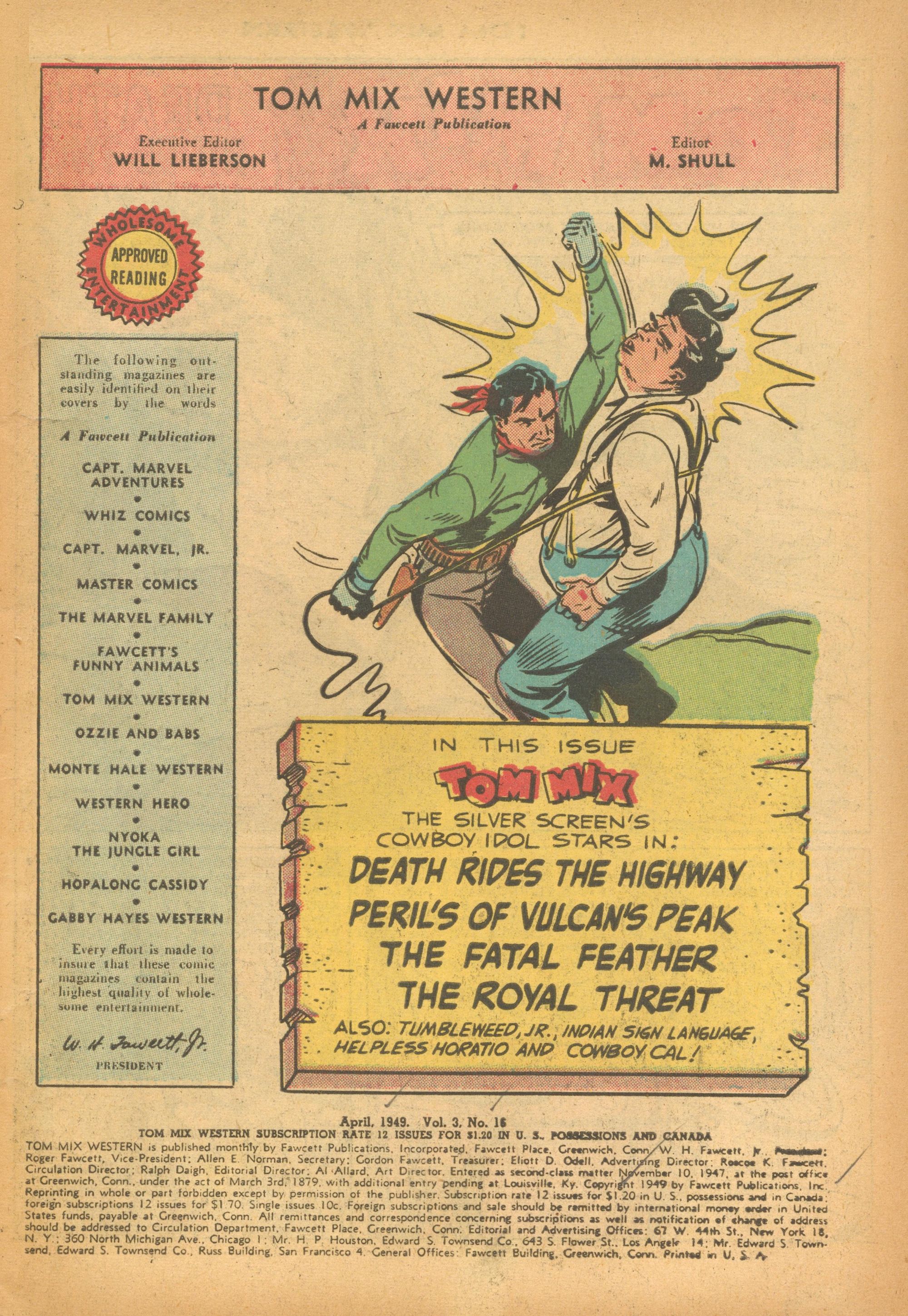 Read online Tom Mix Western (1948) comic -  Issue #16 - 3