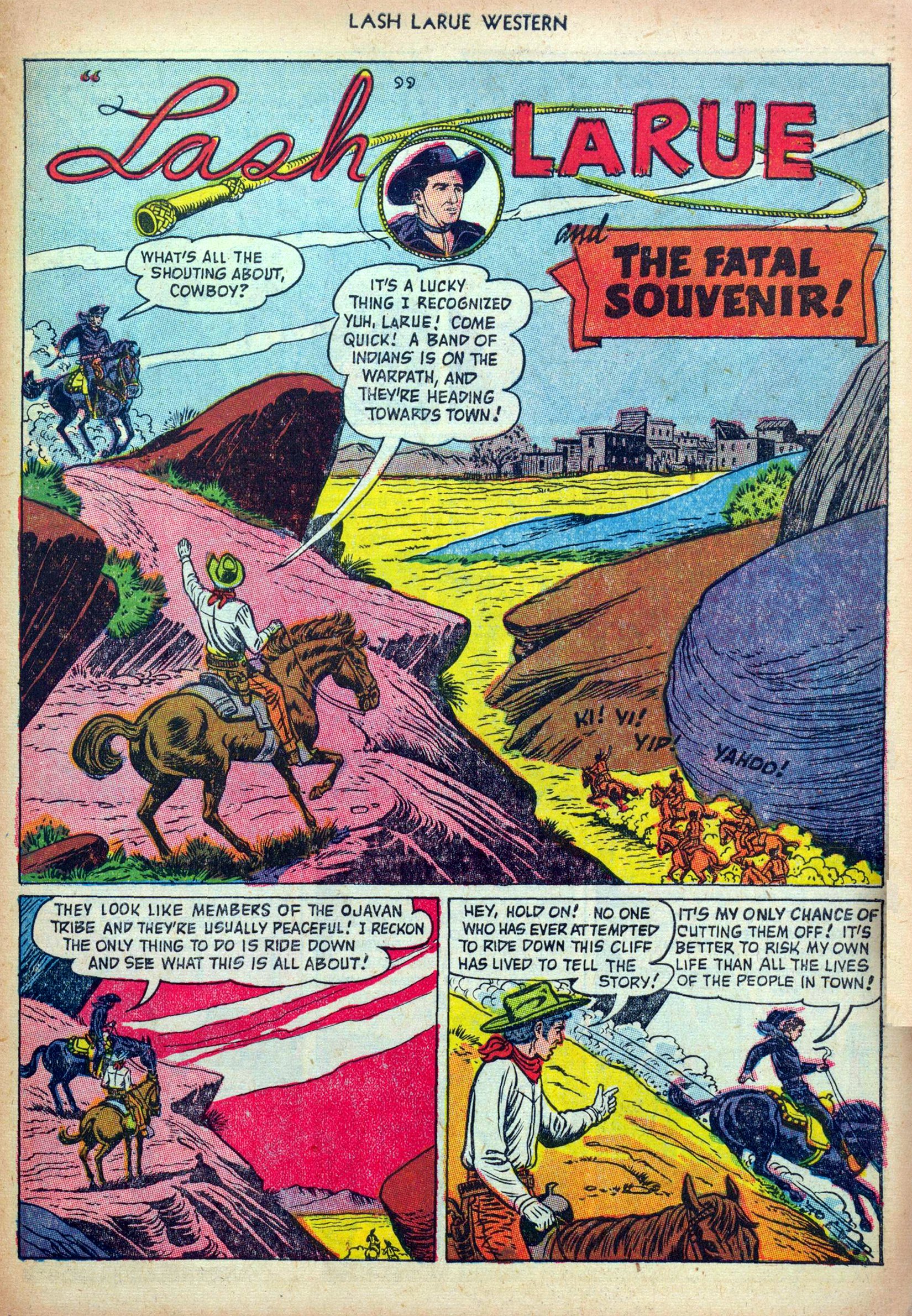 Read online Lash Larue Western (1949) comic -  Issue #36 - 27