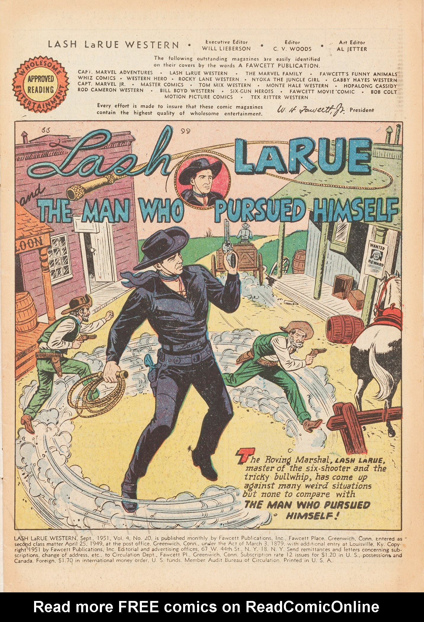 Read online Lash Larue Western (1949) comic -  Issue #20 - 3