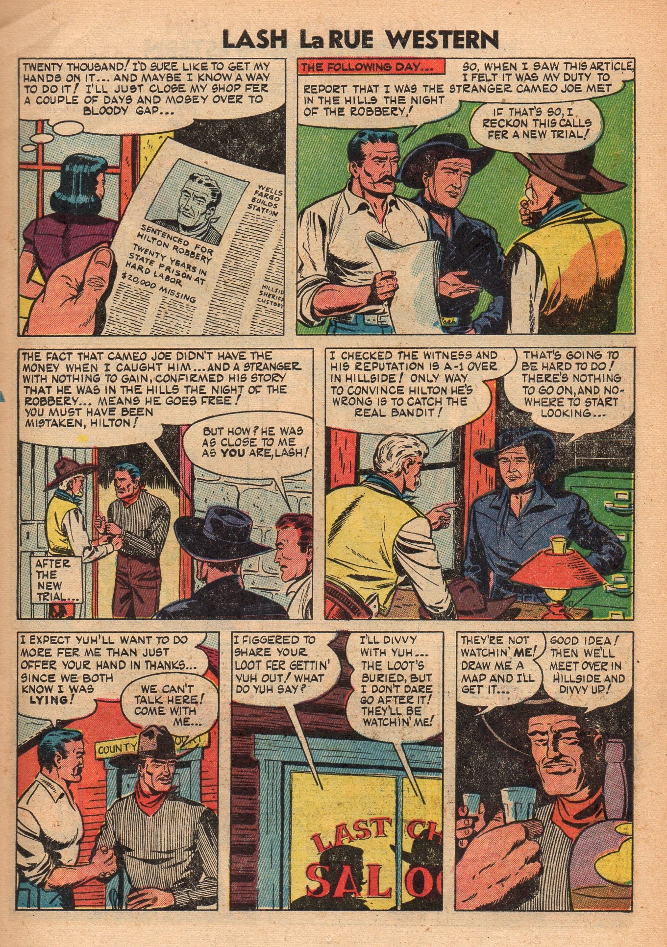 Read online Lash Larue Western (1949) comic -  Issue #48 - 11